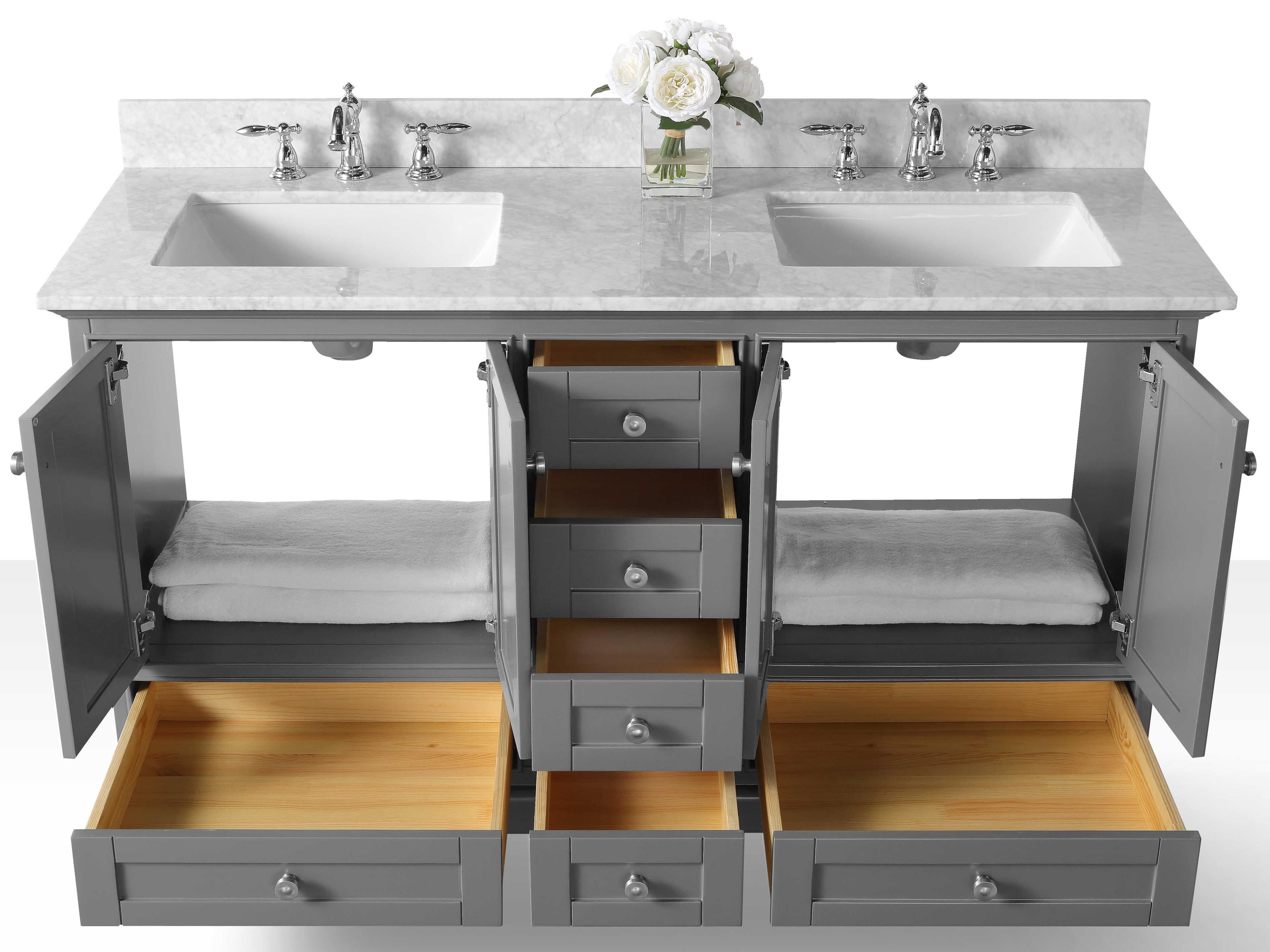 Ancerre Designs Audrey Sapphire Gray 60" Vanity