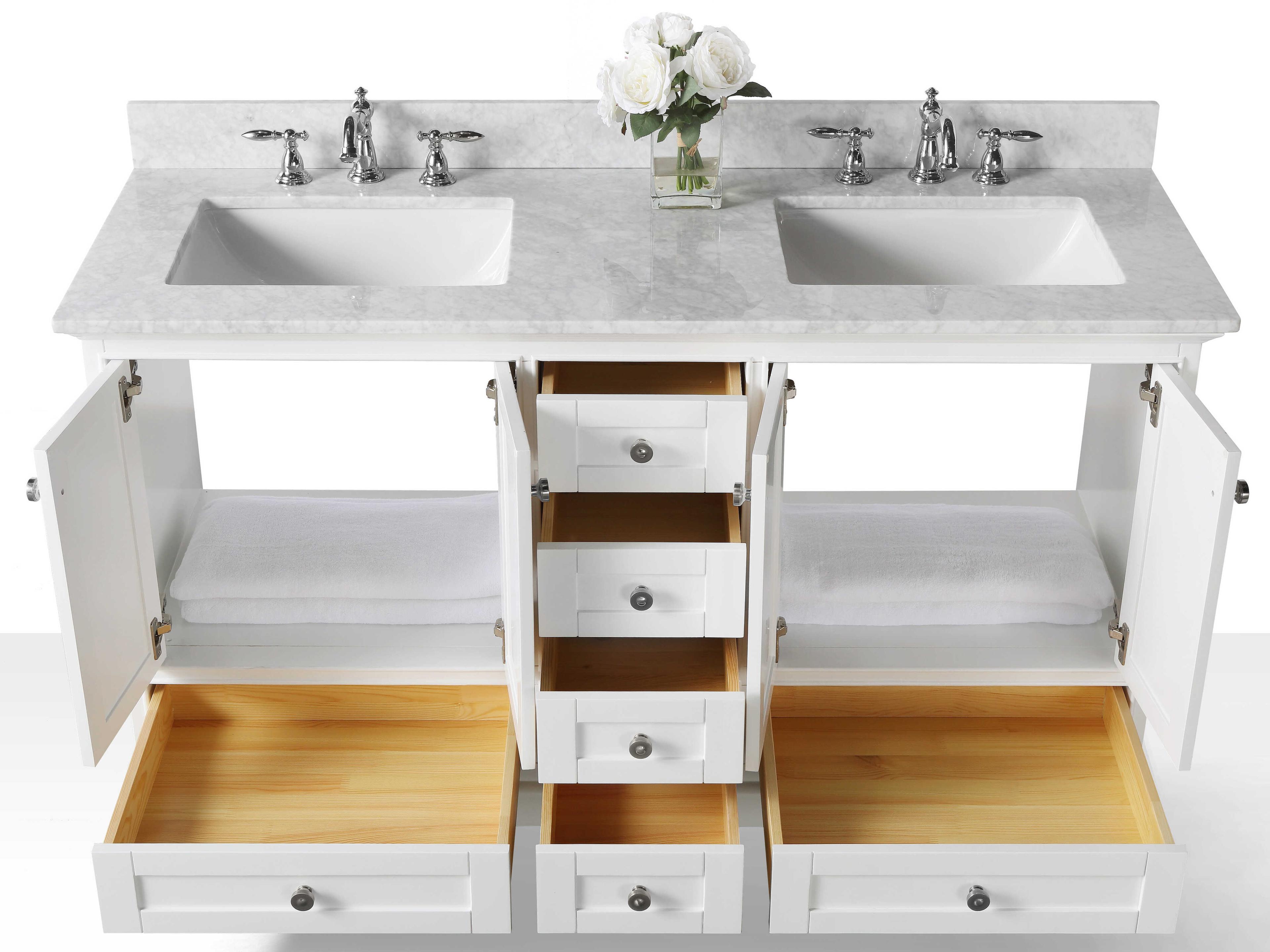 Ancerre Designs Audrey White 60" Vanity