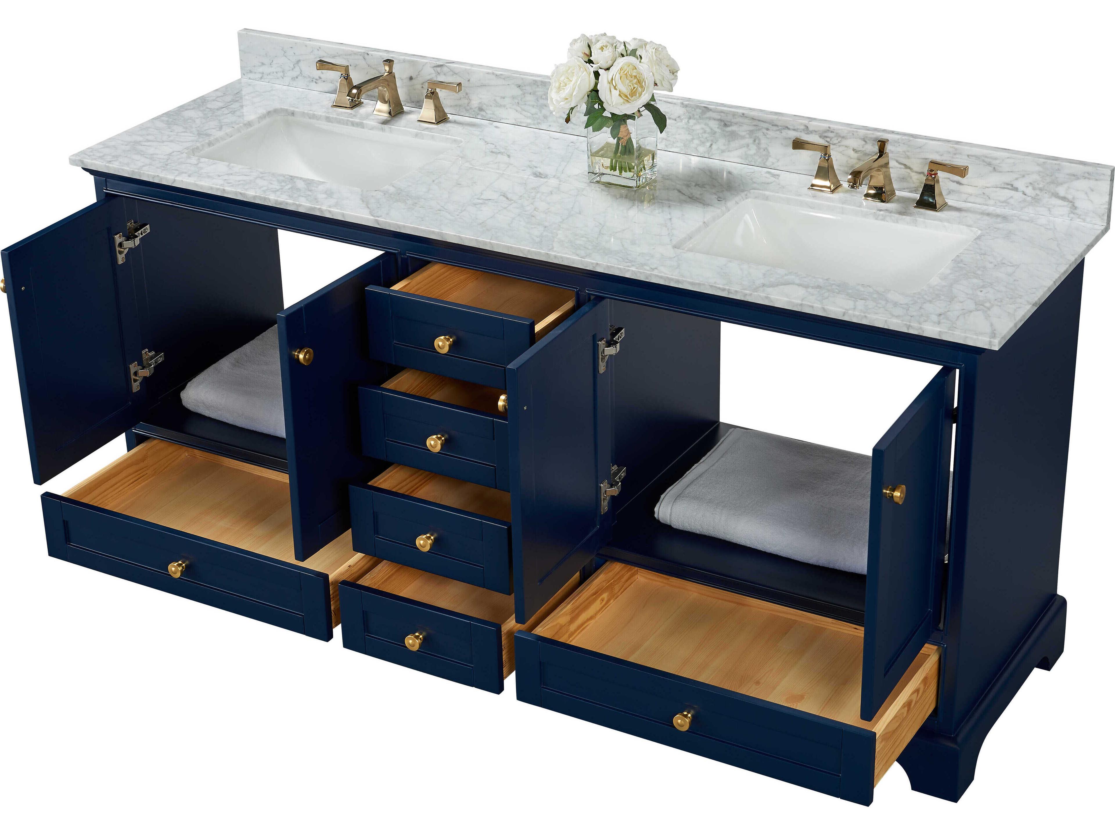 Ancerre Designs Audrey Heritage Blue 66" Vanity