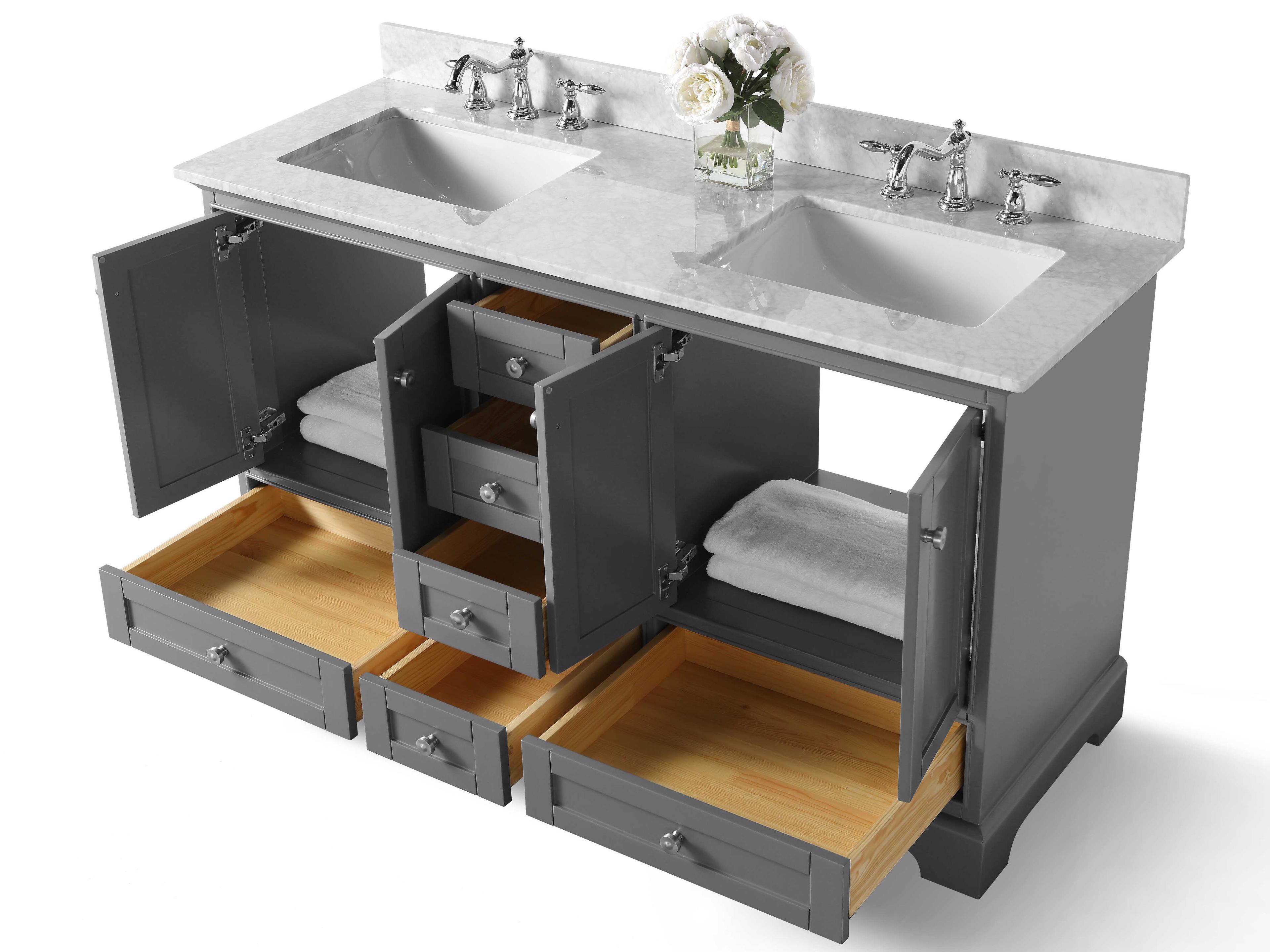 Ancerre Designs Audrey Sapphire Gray 66" Vanity