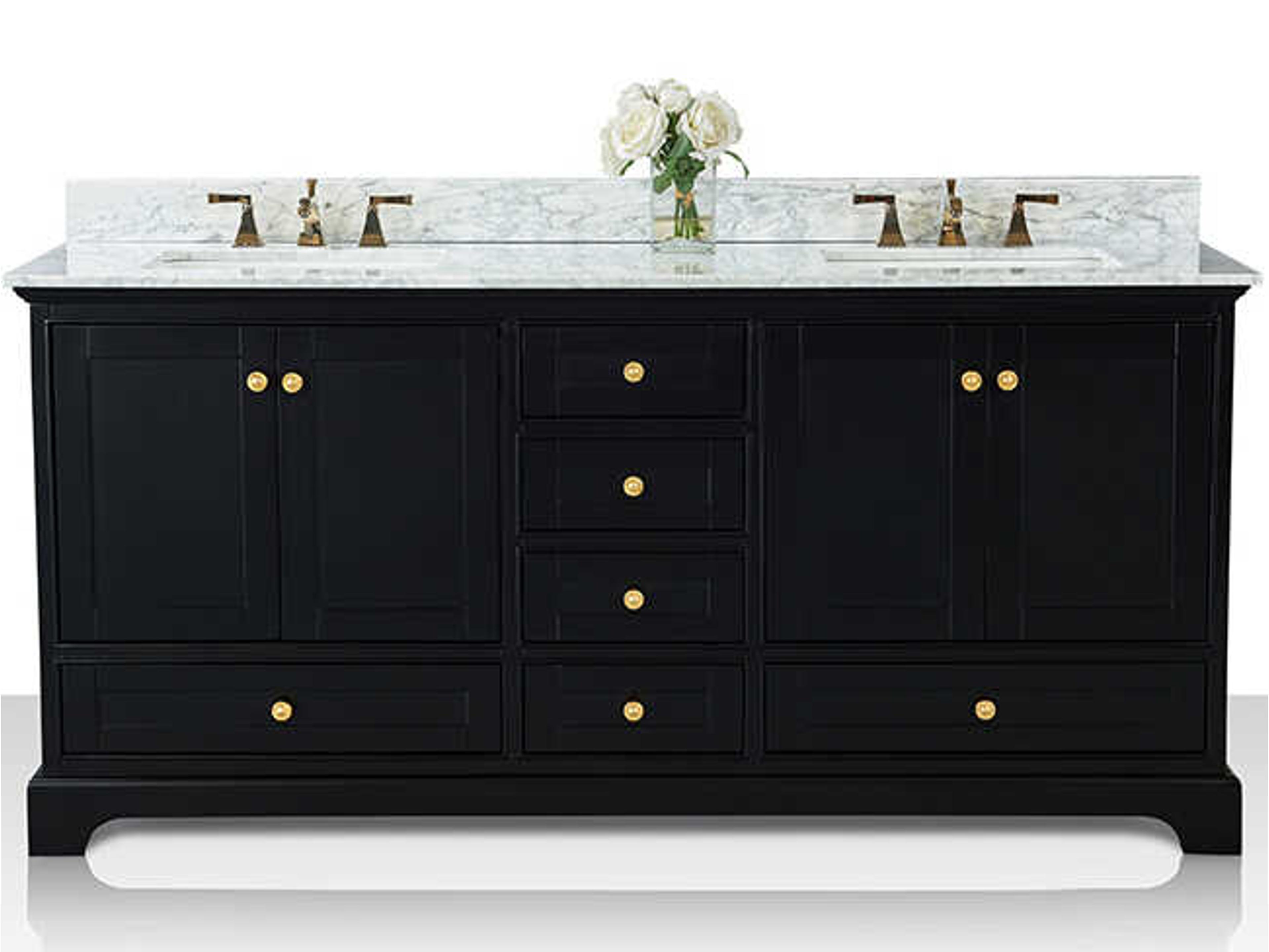 Ancerre Designs Audrey Black Onyx 72" Vanity