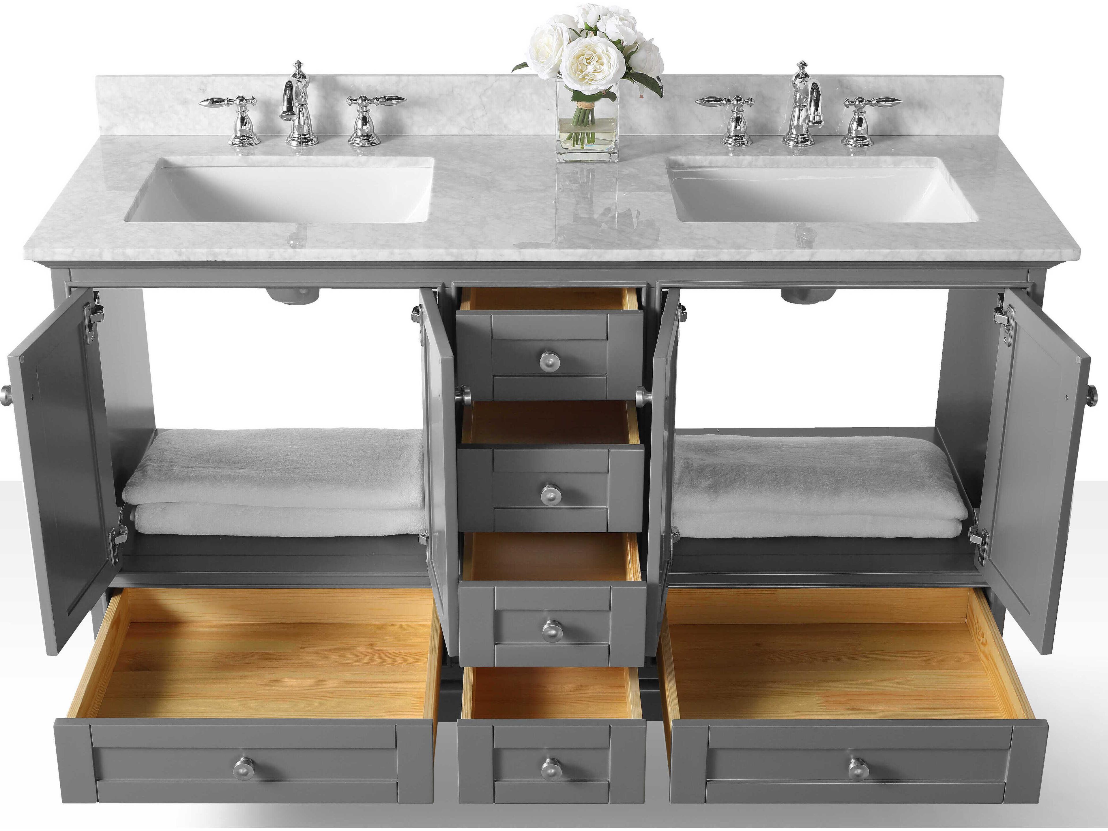 Ancerre Designs Audrey Sapphire Gray 72" Vanity