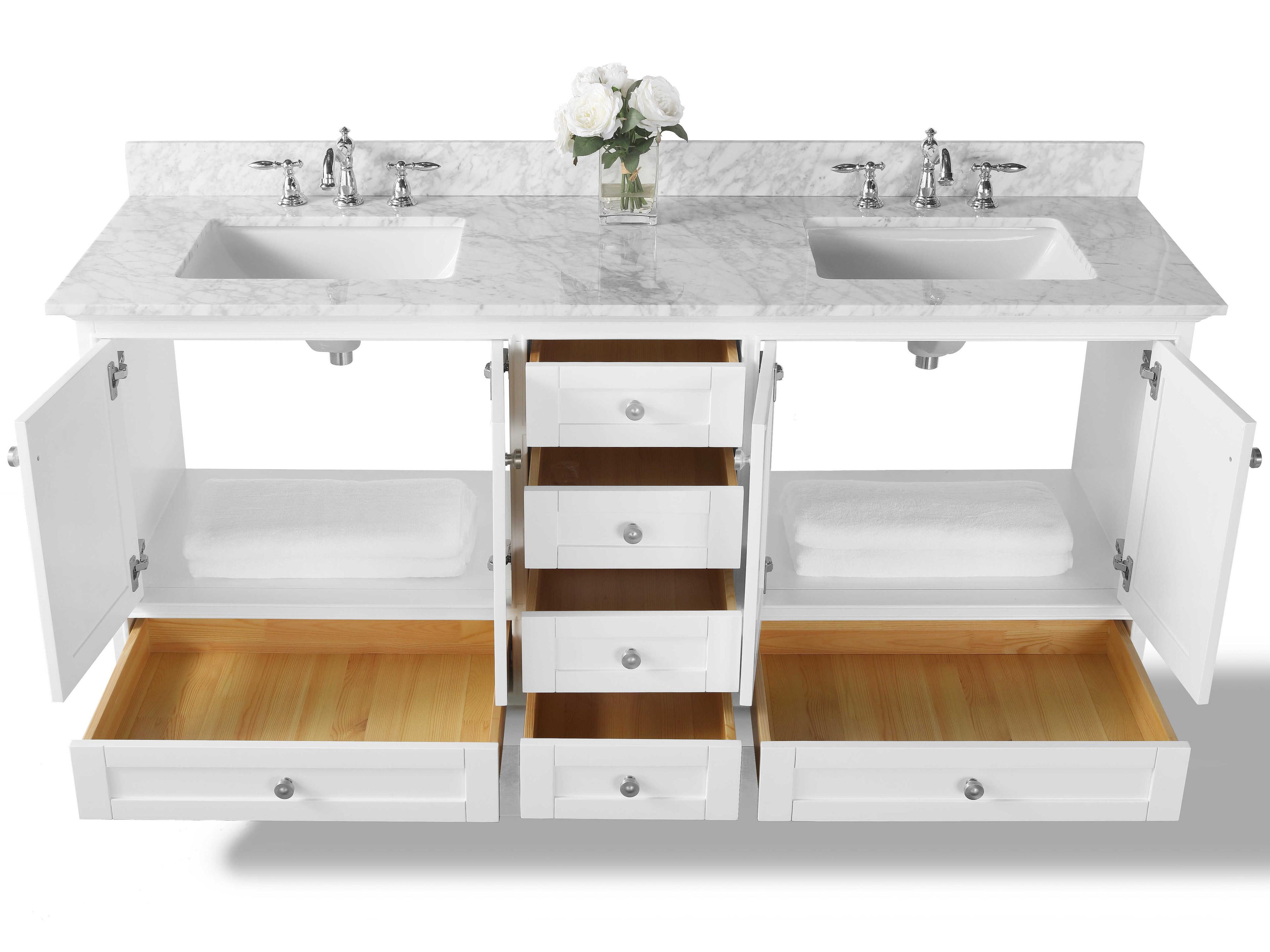 Ancerre Designs Audrey White 72" Vanity