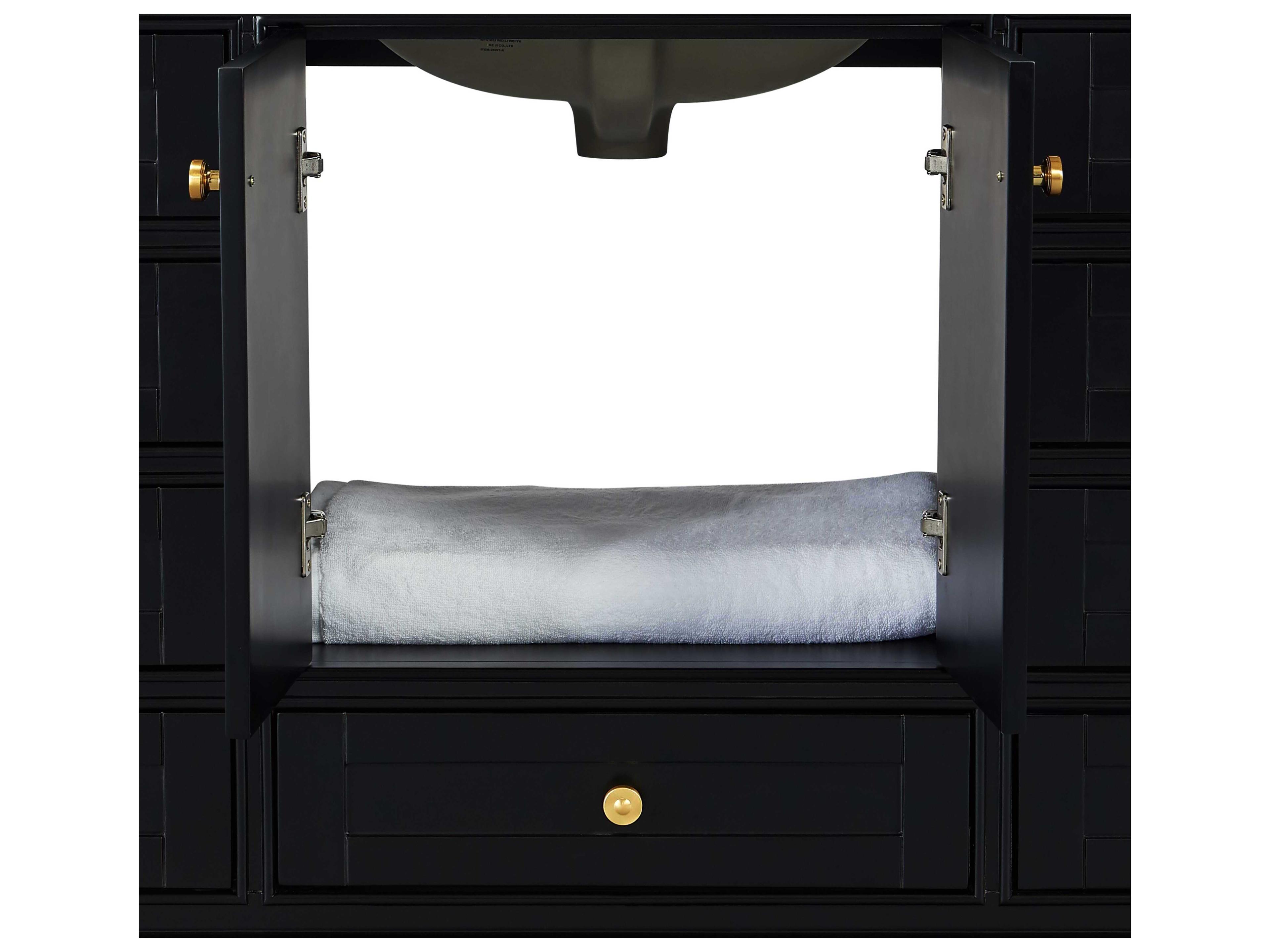 Ancerre Designs Audrey Black Onyx 84" Vanity