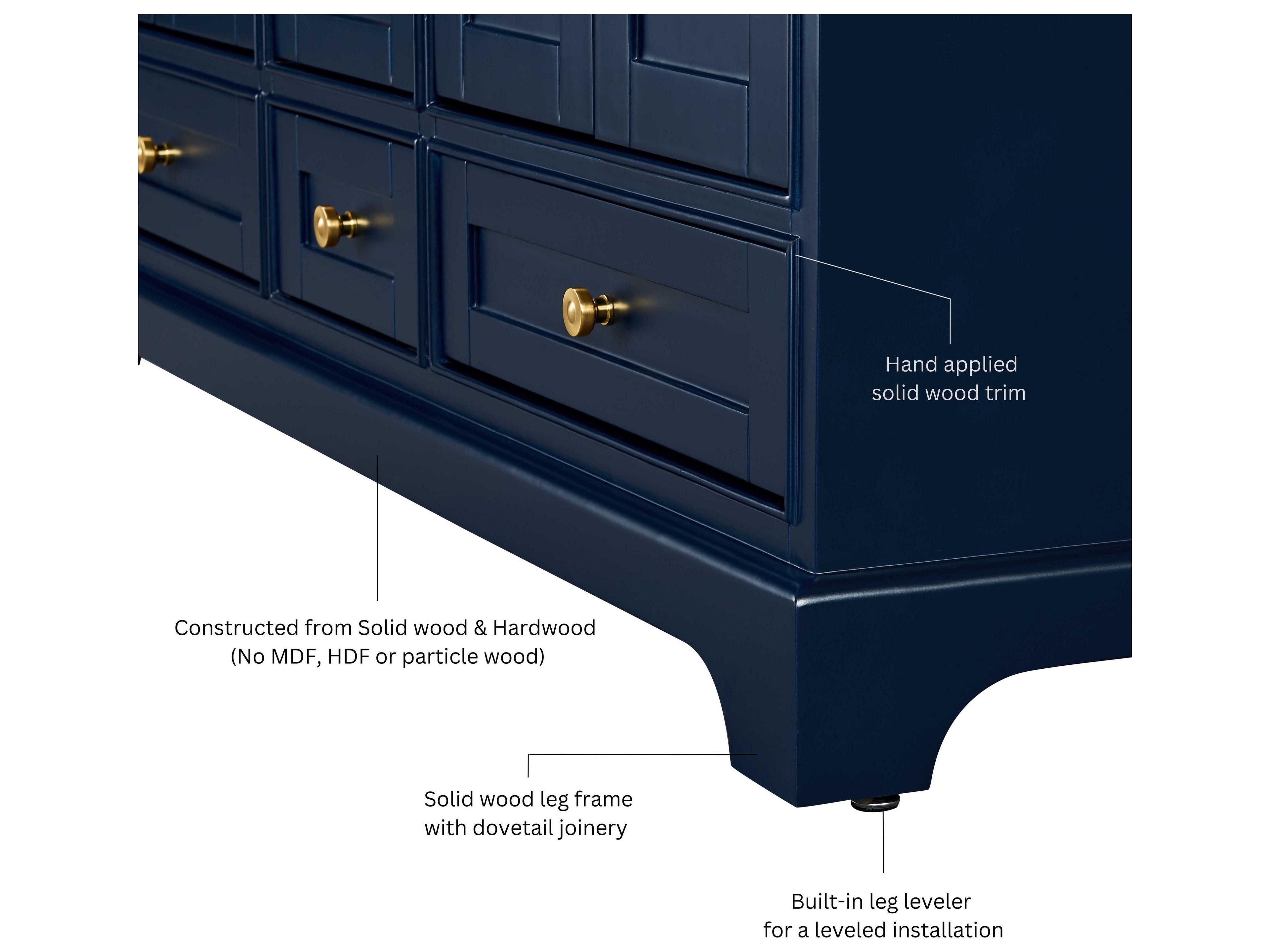 Ancerre Designs Audrey Heritage Blue 84" Vanity