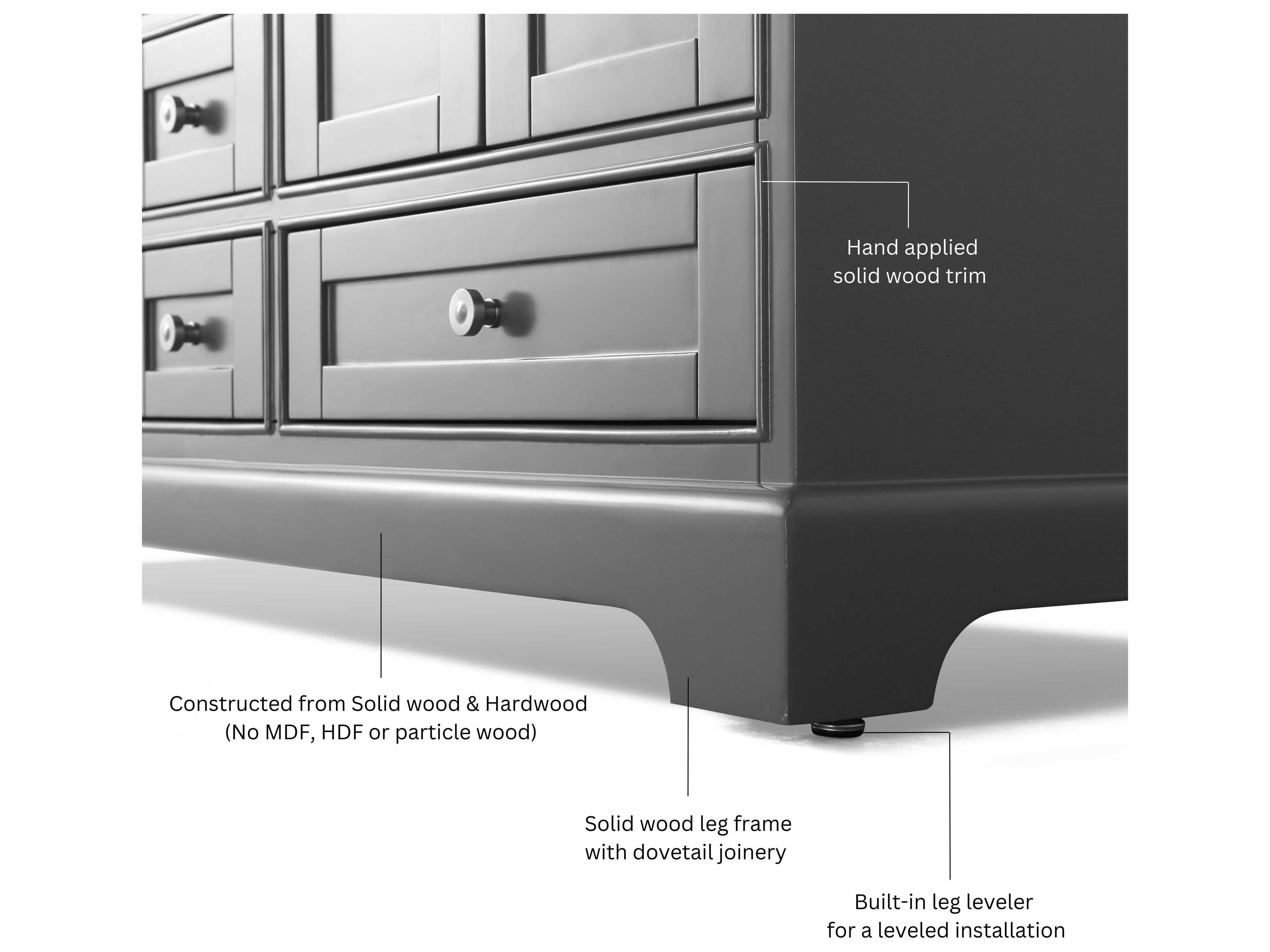 Ancerre Designs Audrey Sapphire Gray 84" Vanity