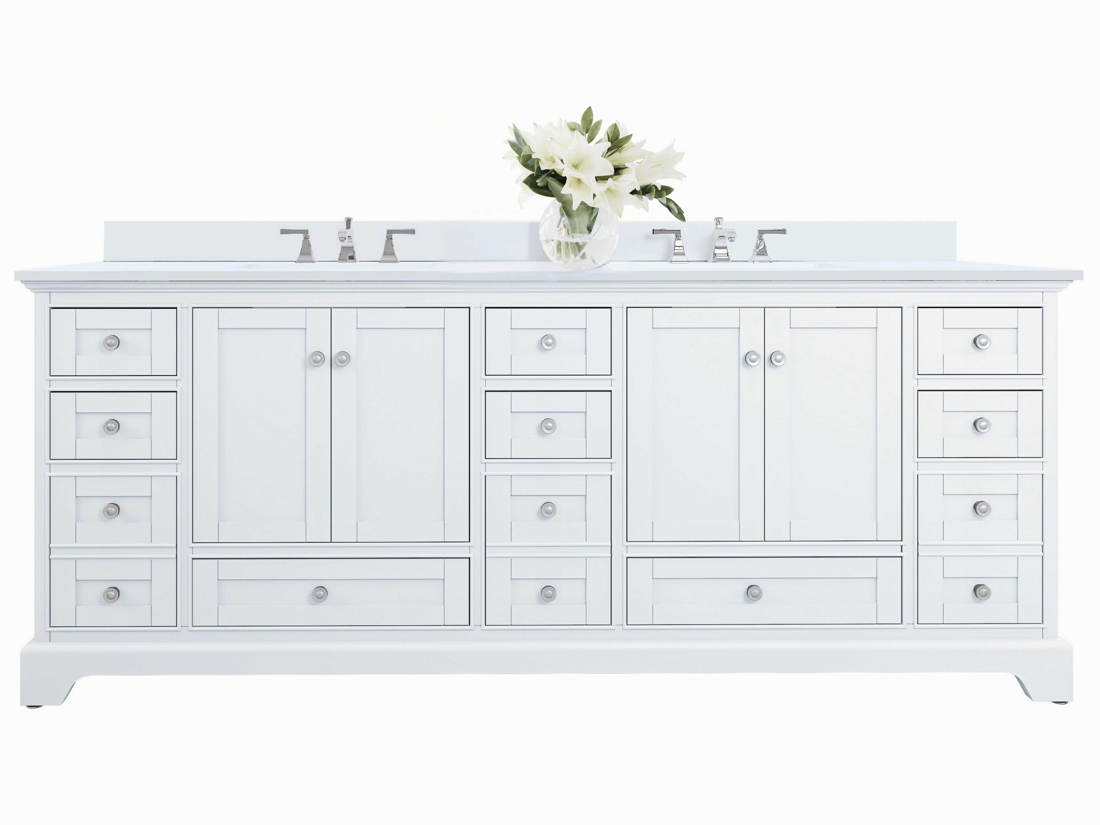 Ancerre Designs Audrey White 84" Vanity