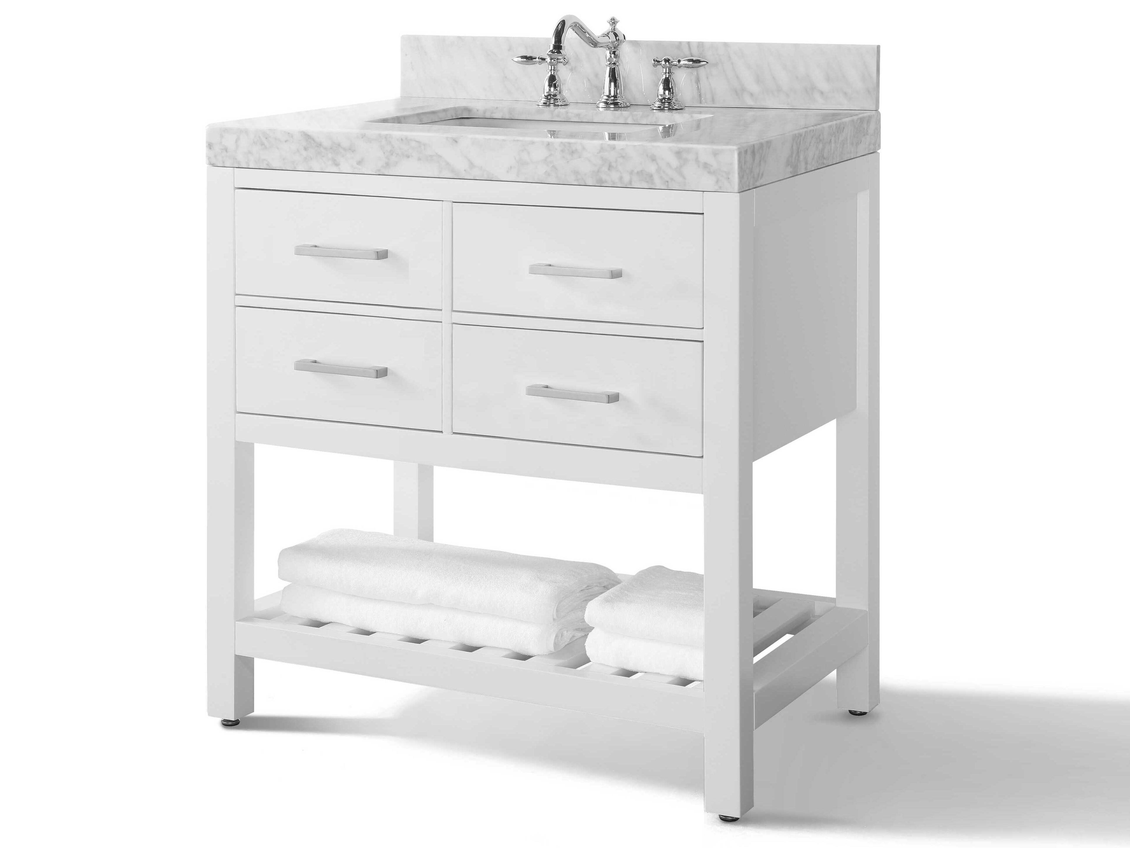Single Bathroom Vanity Set Elizabeth 36-Inch White