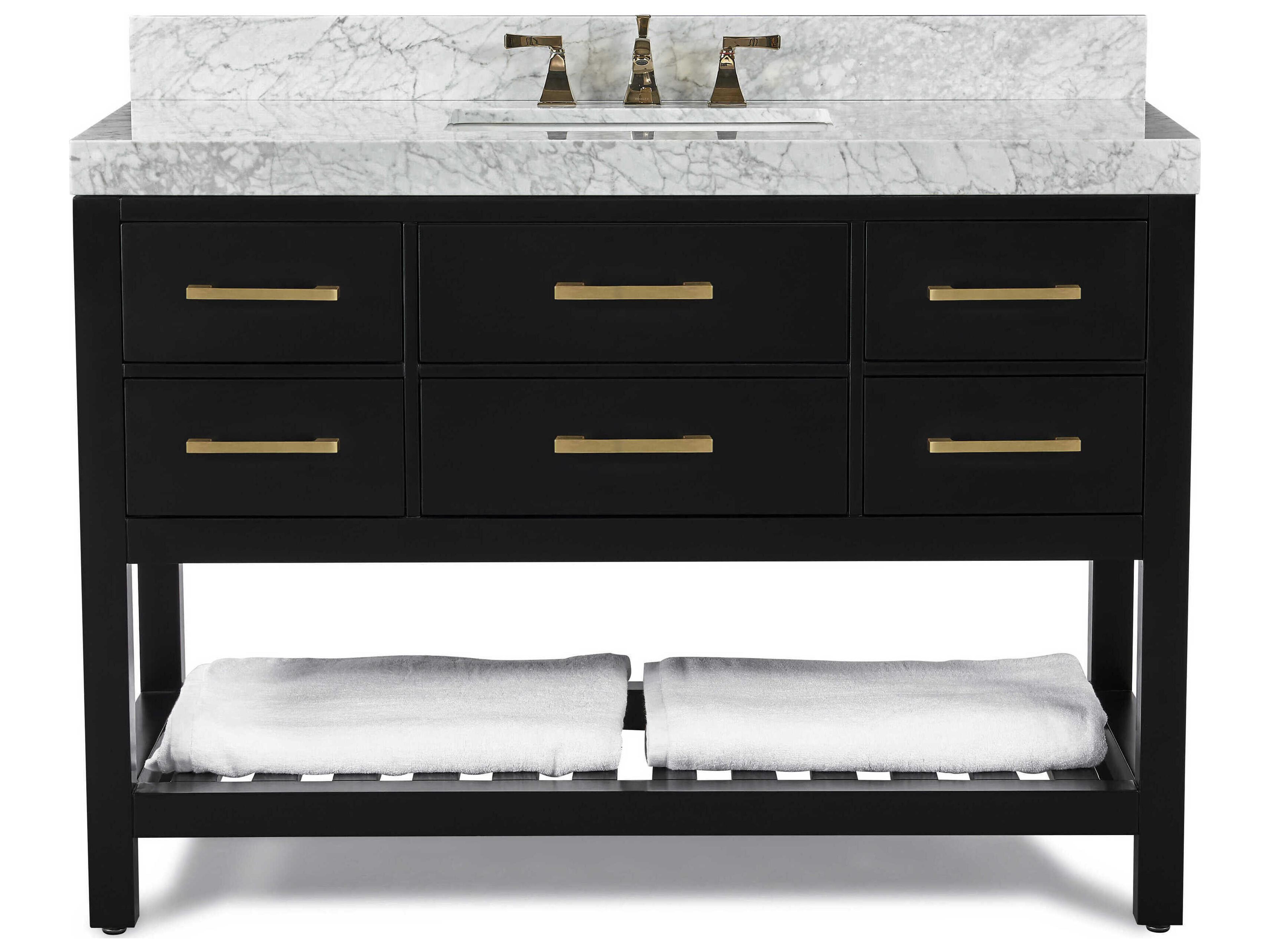 Ancerre Designs Elizabeth Black Onyx 48" Vanity