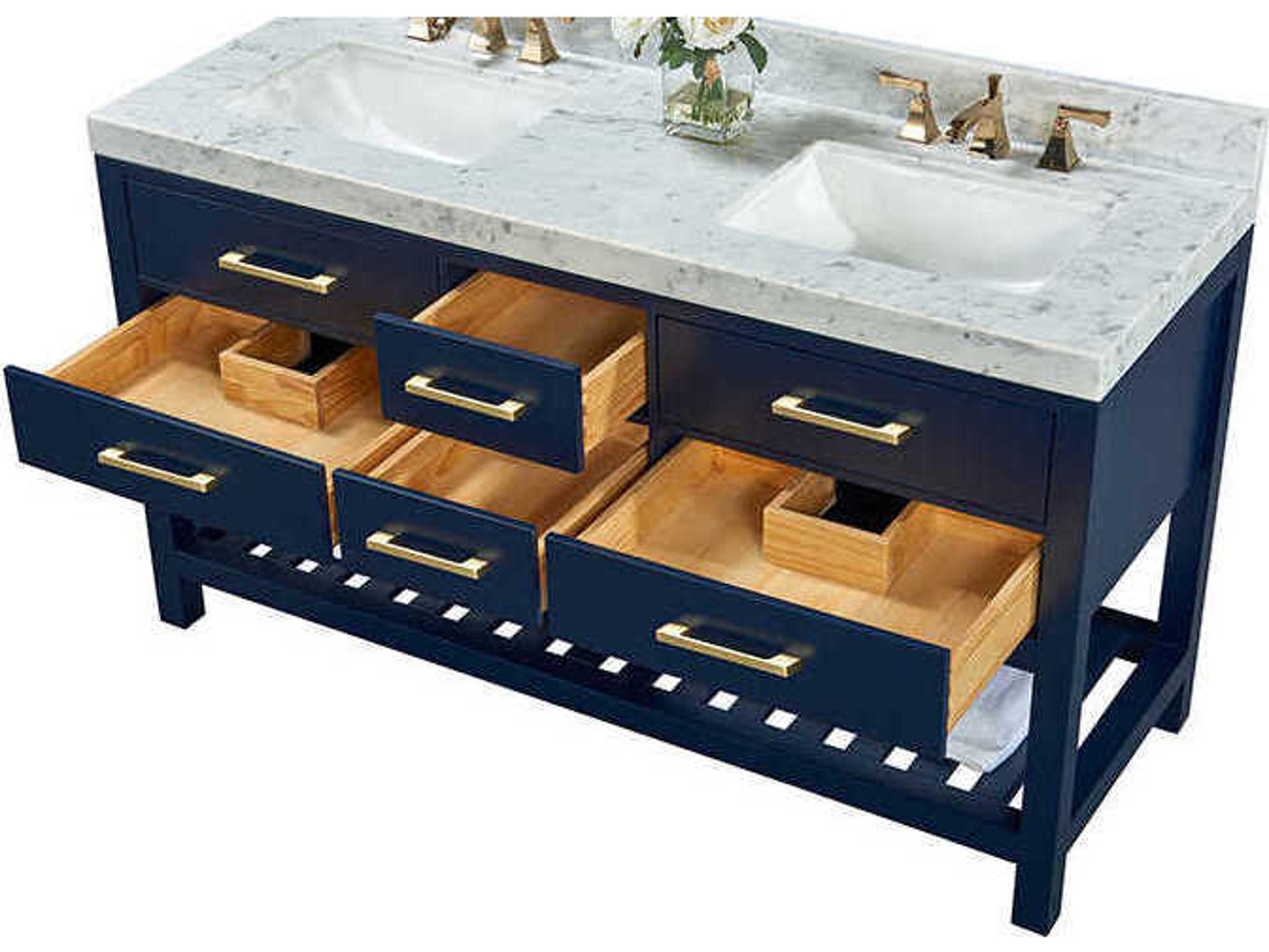 Ancerre Designs Elizabeth Heritage Blue 60" Vanity