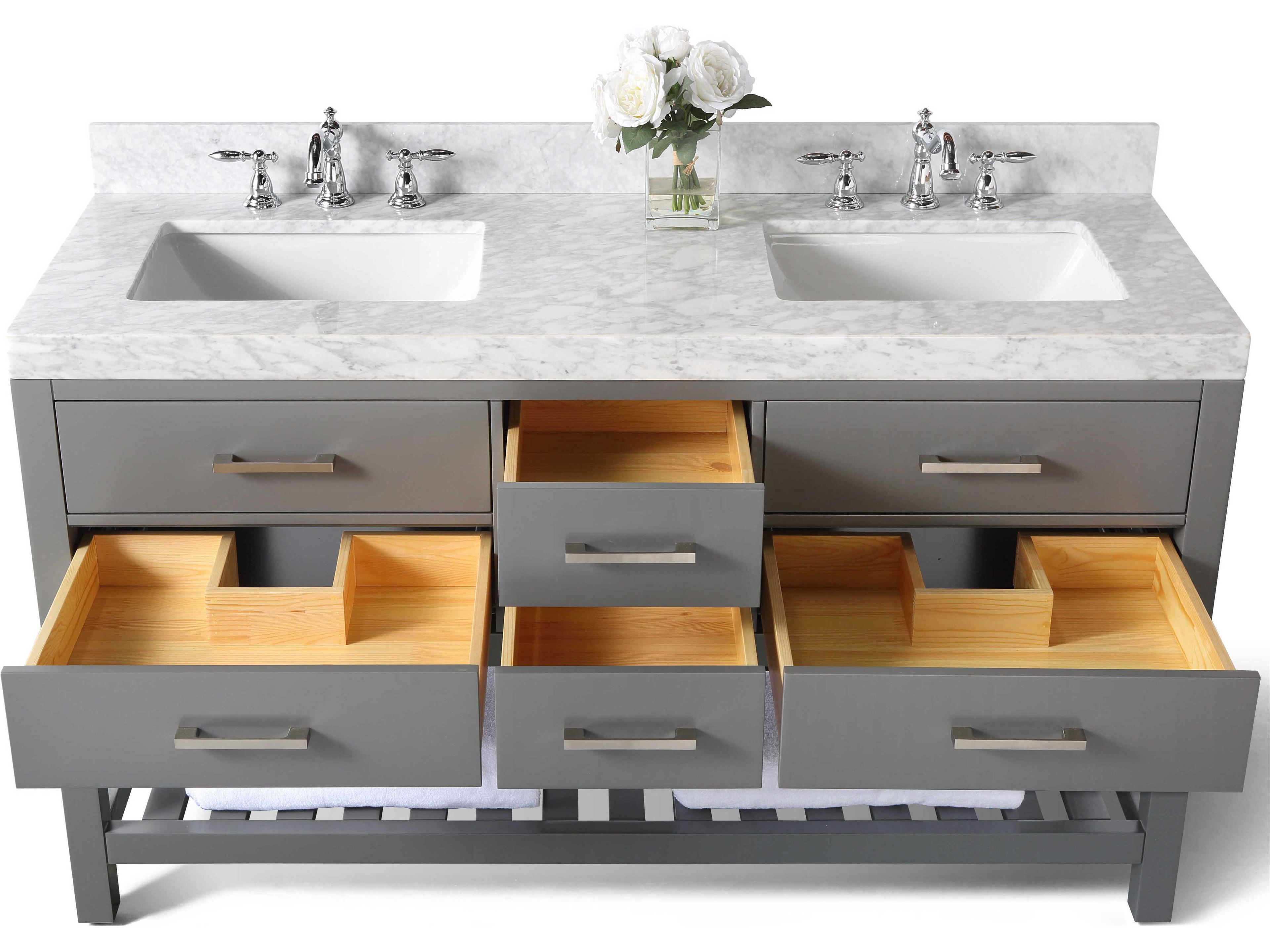 Ancerre Designs Elizabeth Sapphire Gray 60" Vanity