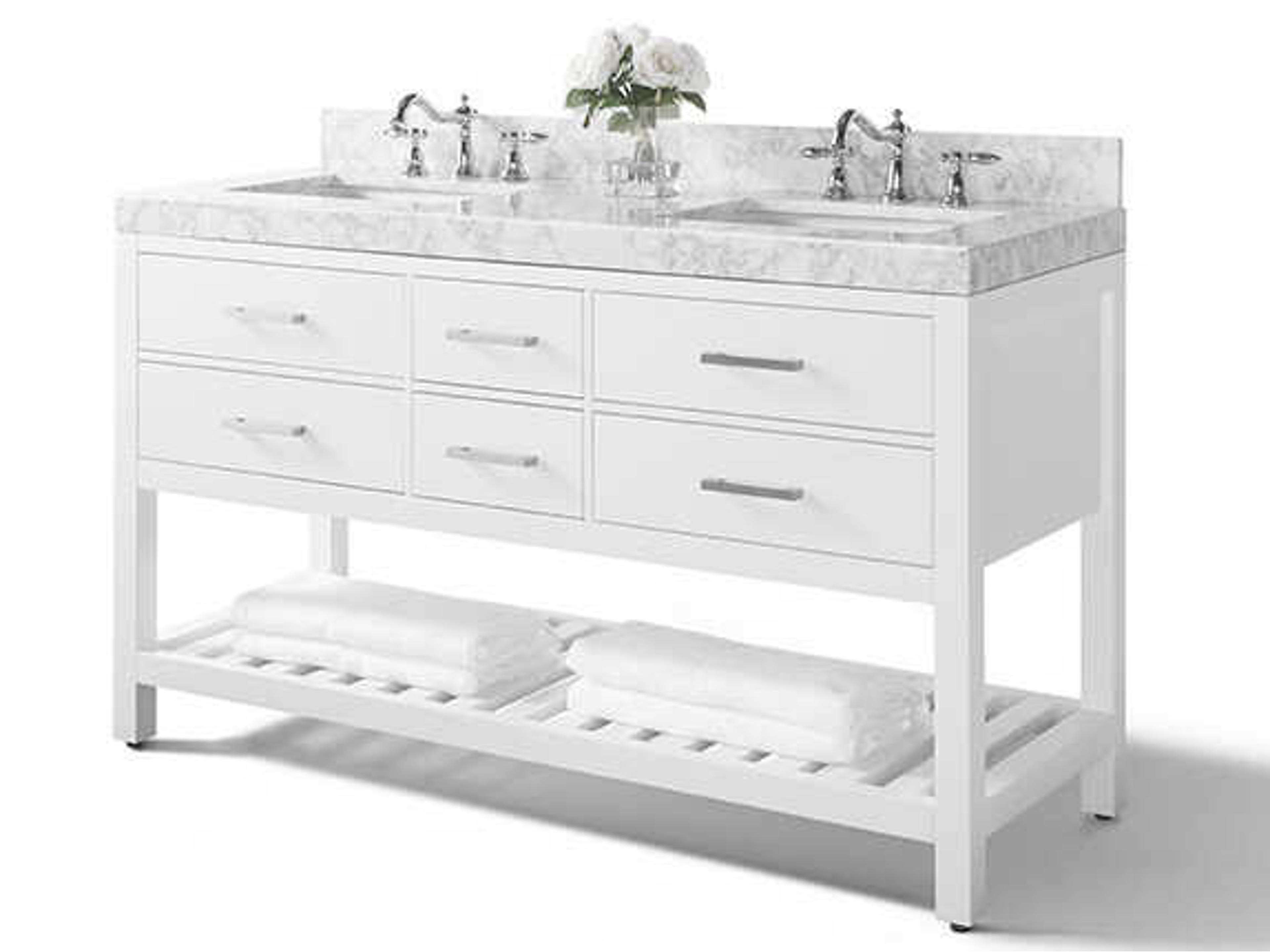 Ancerre Designs Elizabeth White 60" Vanity
