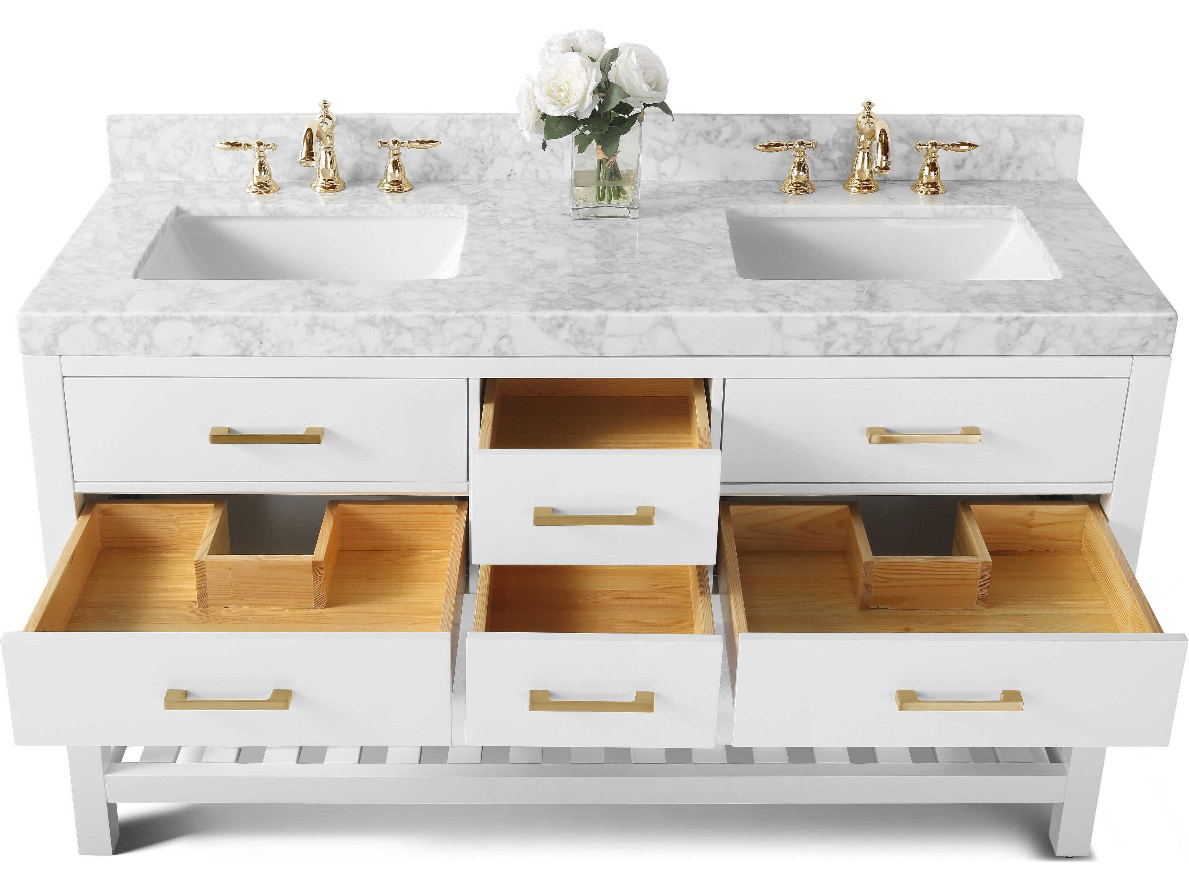 Ancerre Designs Elizabeth White 60" Vanity