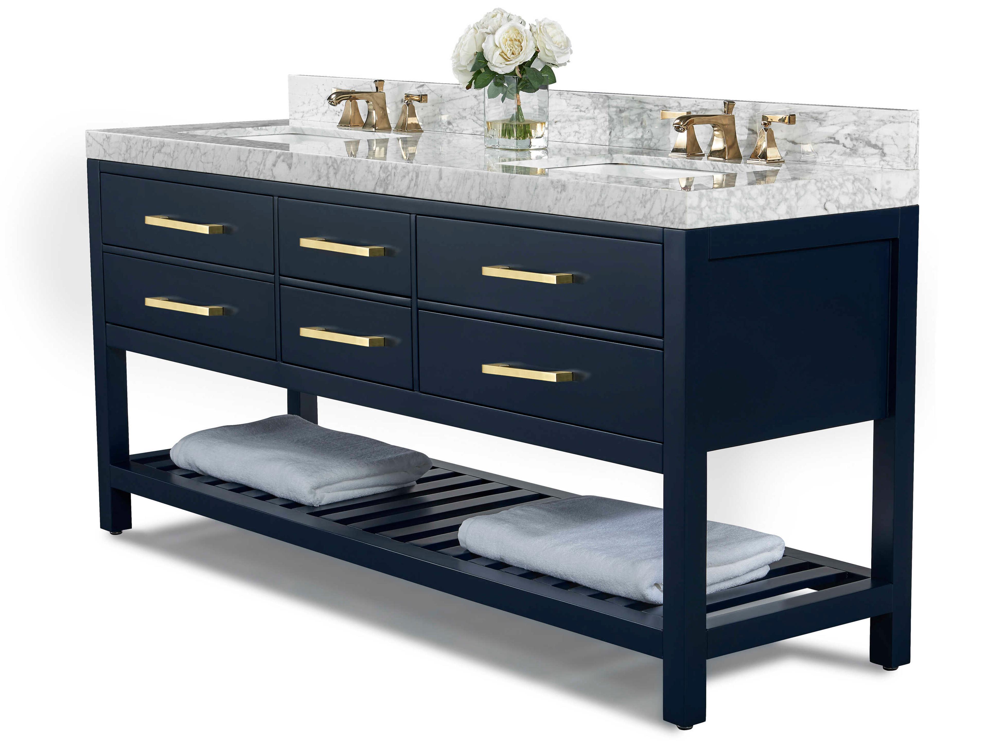 Double Bathroom Vanity Set Elizabeth 72 Inch Heritage Blue