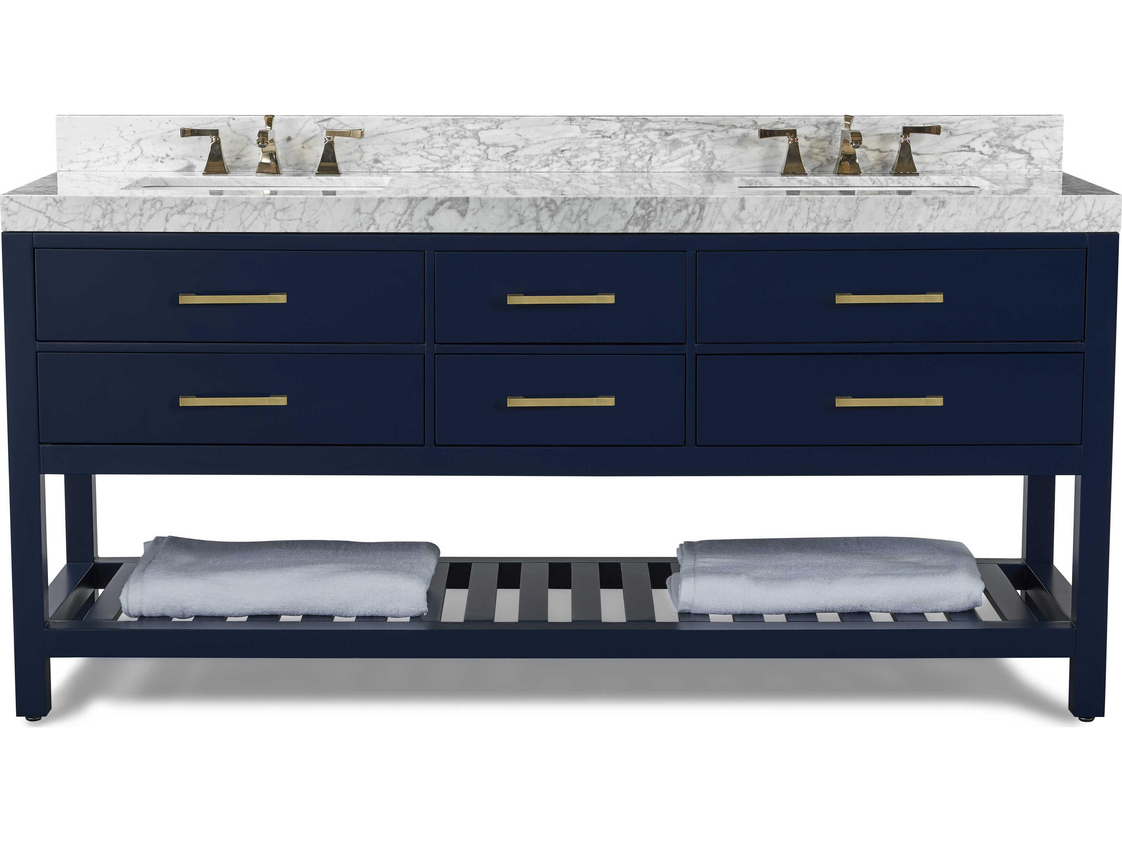 Ancerre Designs Elizabeth Heritage Blue 72" Vanity