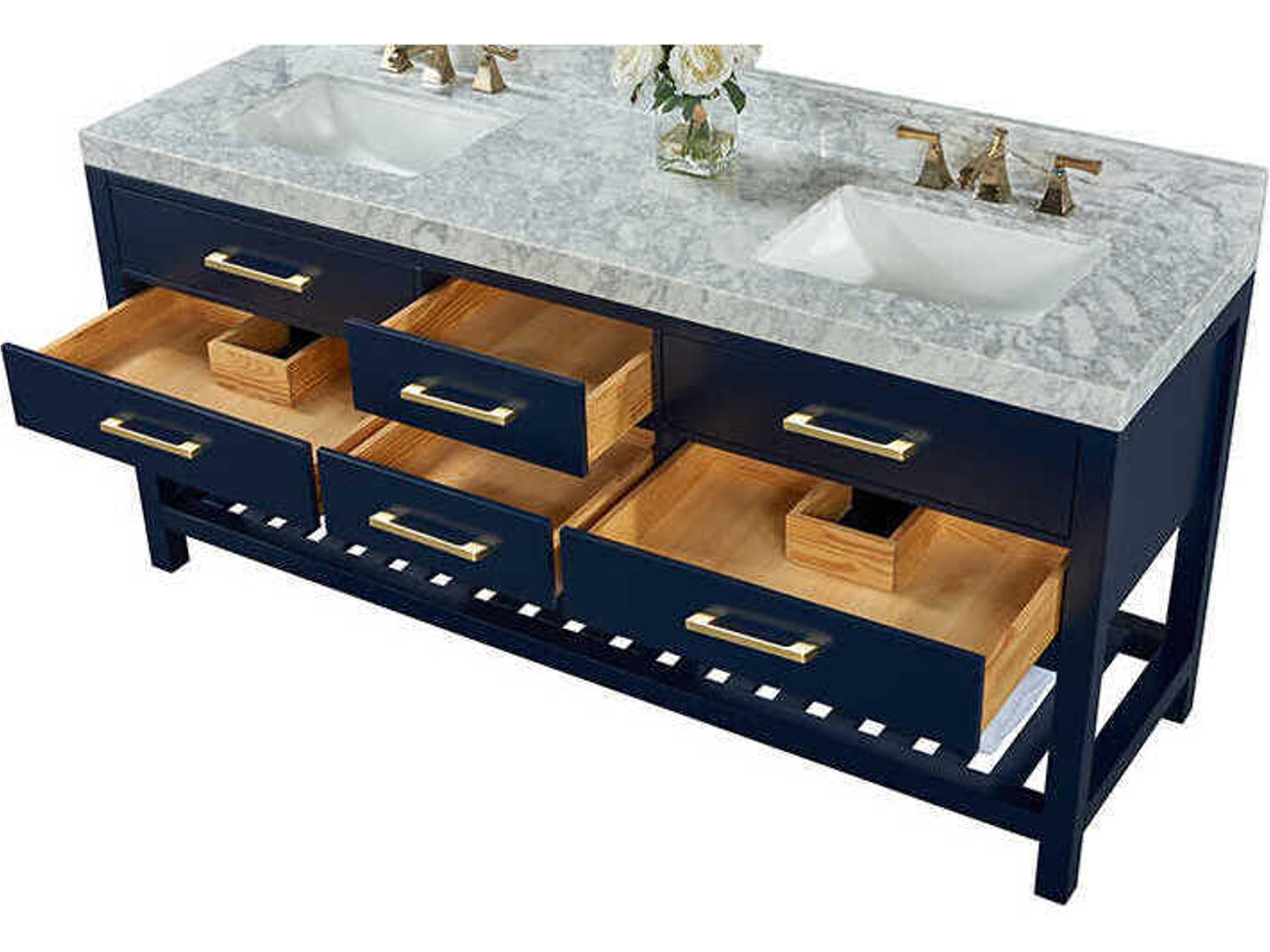 Ancerre Designs Elizabeth Heritage Blue 72" Vanity