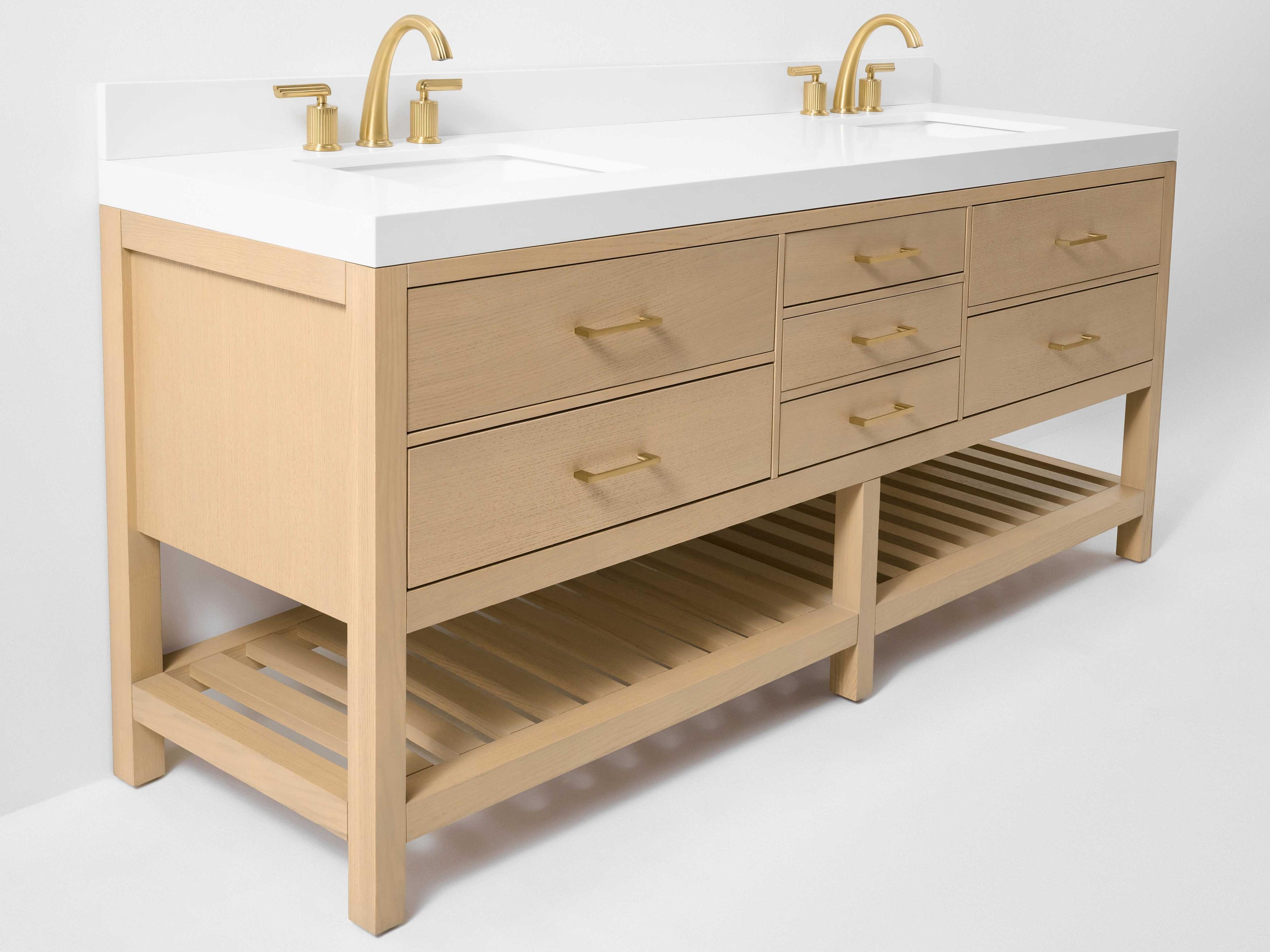 Ancerre Designs Elizabeth Oak 84" Vanity