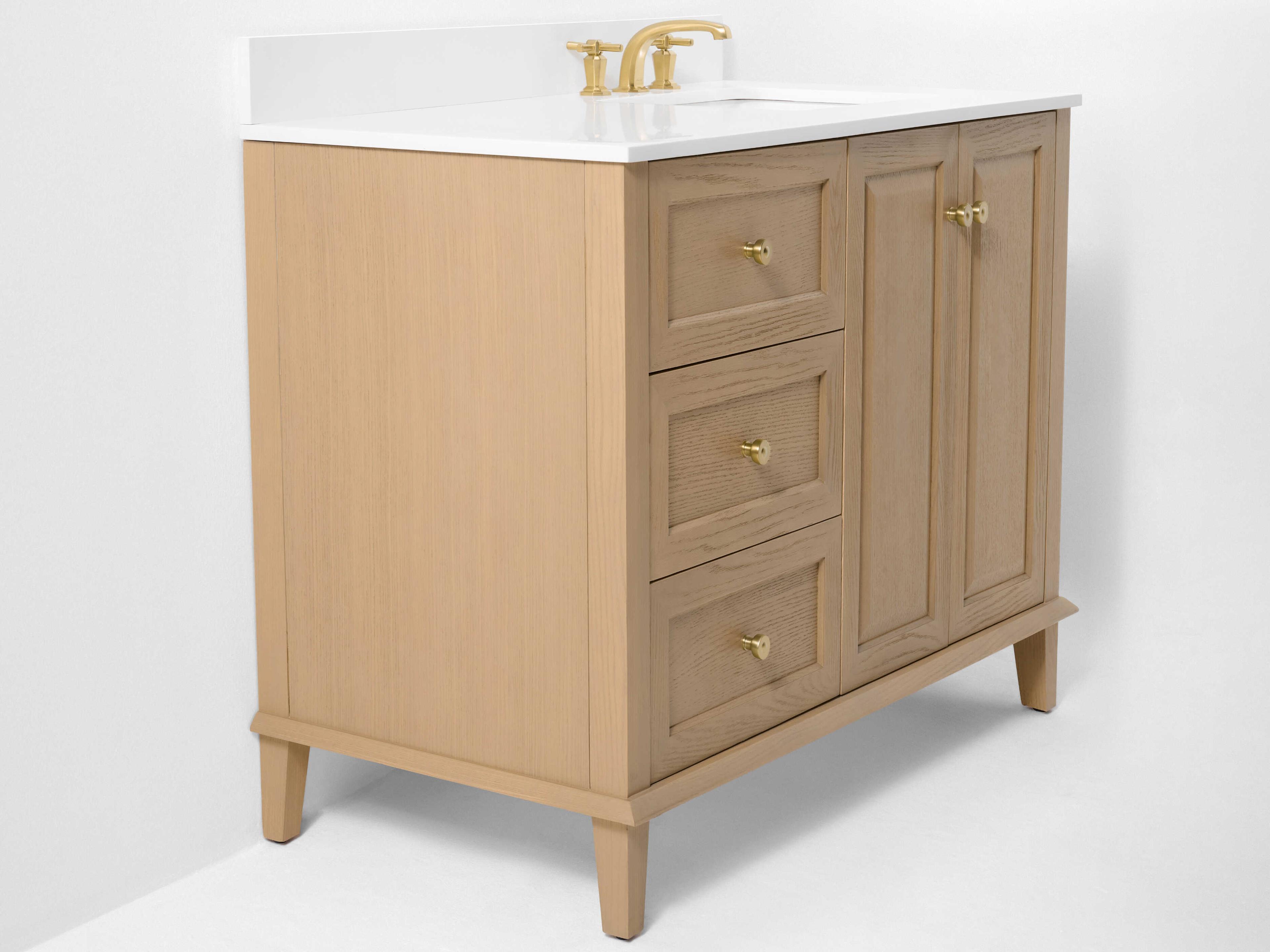 Ancerre Designs Hannah Oak 42" Right Basin Vanity