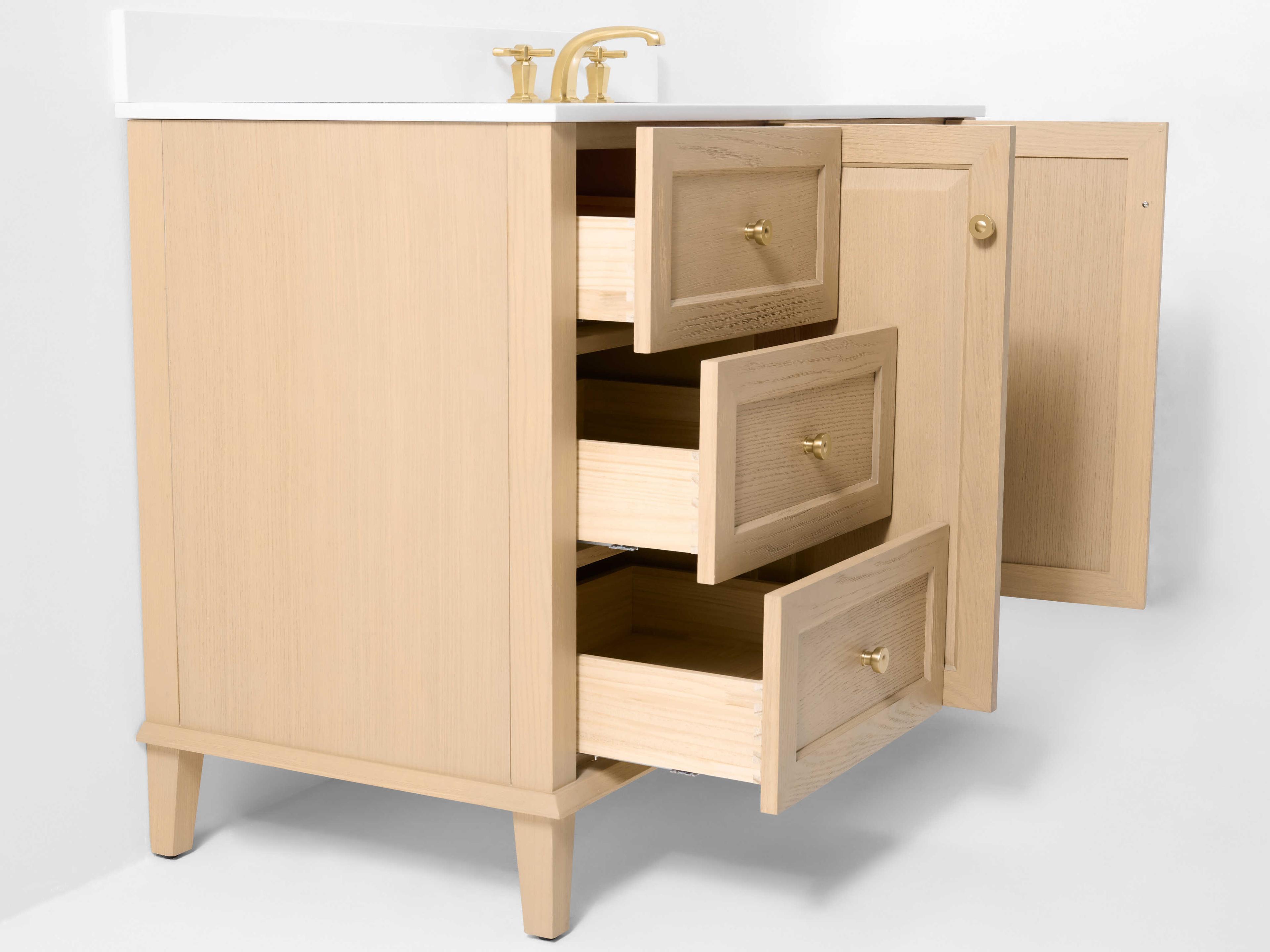 Ancerre Designs Hannah Oak 42" Right Basin Vanity