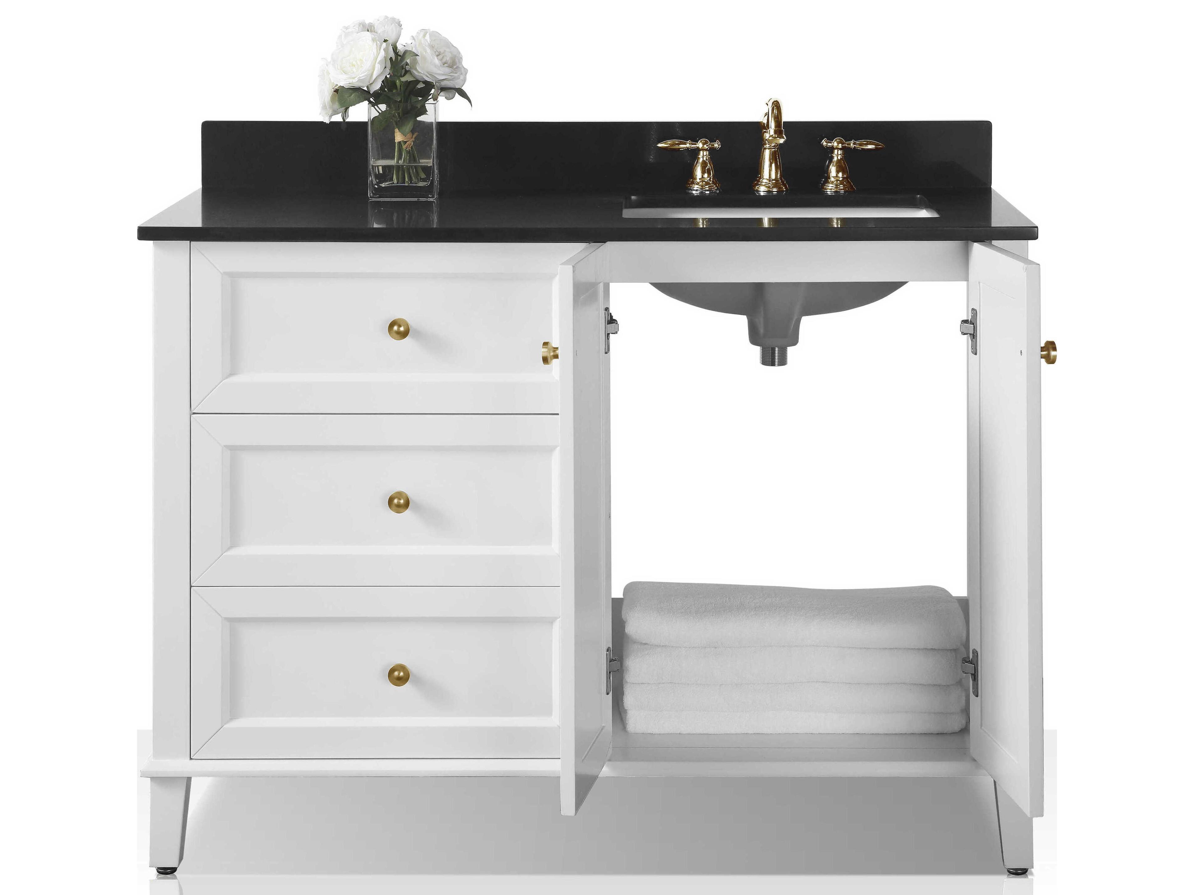 Ancerre Designs Hannah White 48" Right Basin Vanity