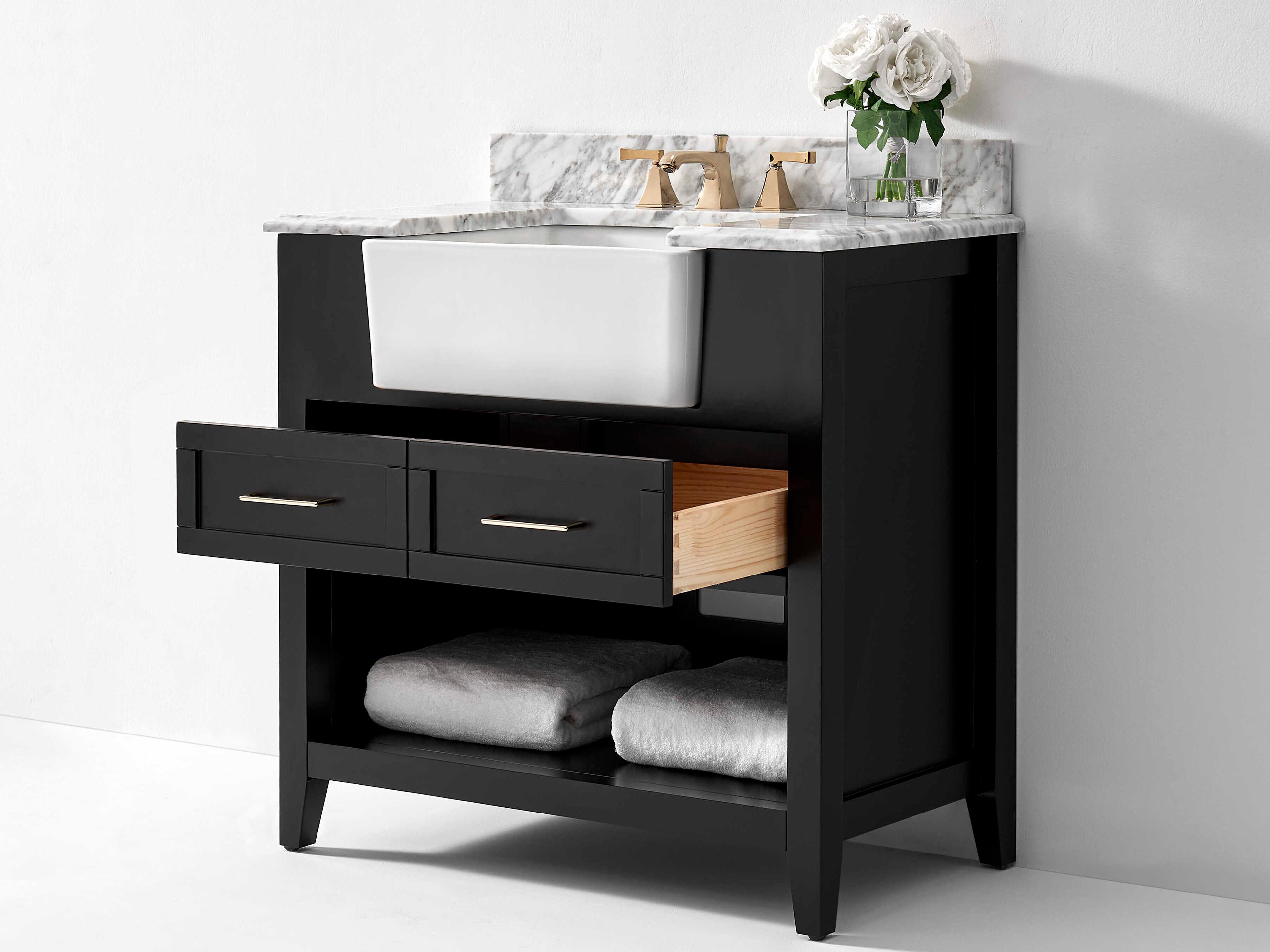 Ancerre Designs Hayley Black Onyx 36" Vanity