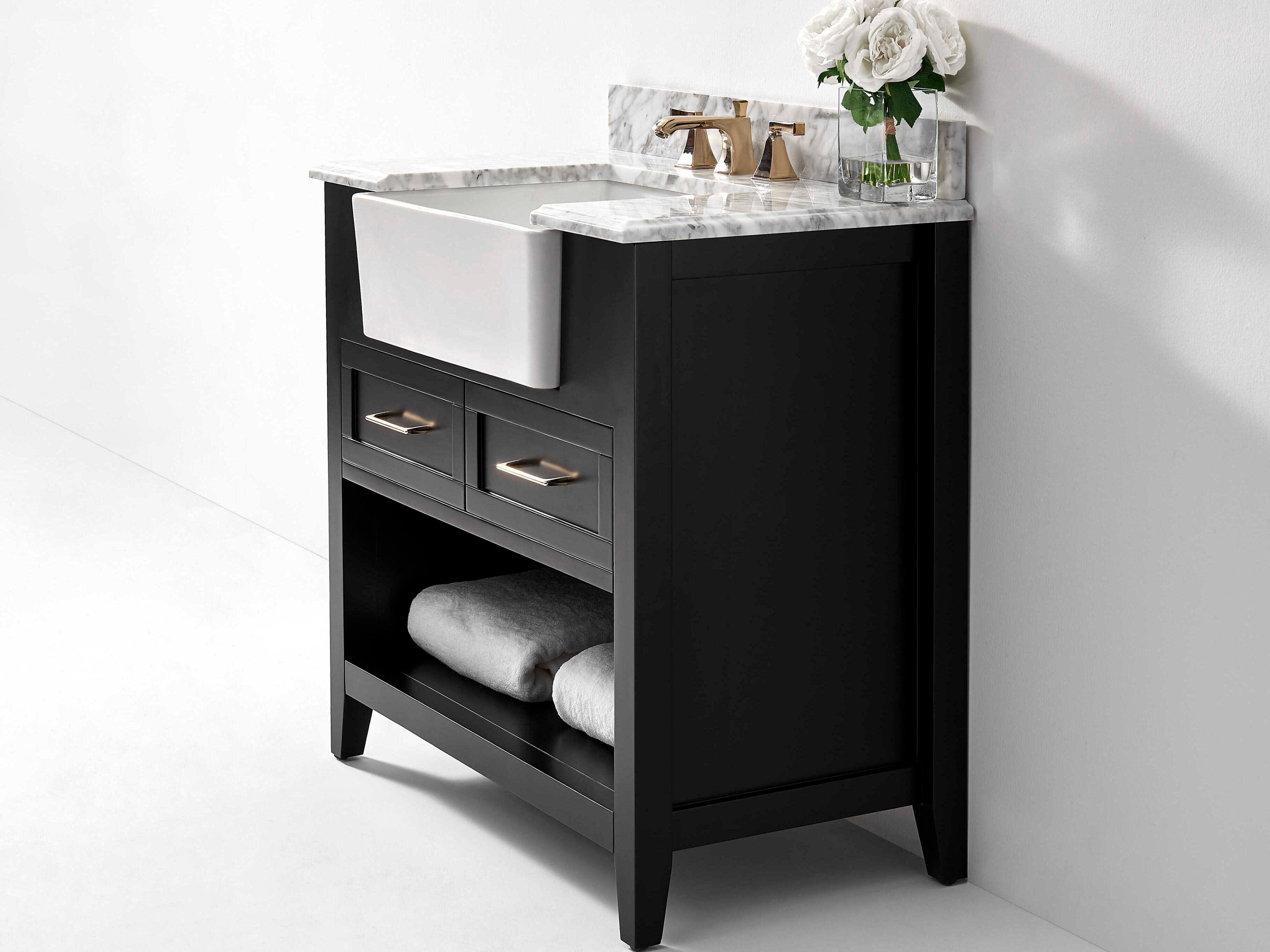 Ancerre Designs Hayley Black Onyx 36" Vanity
