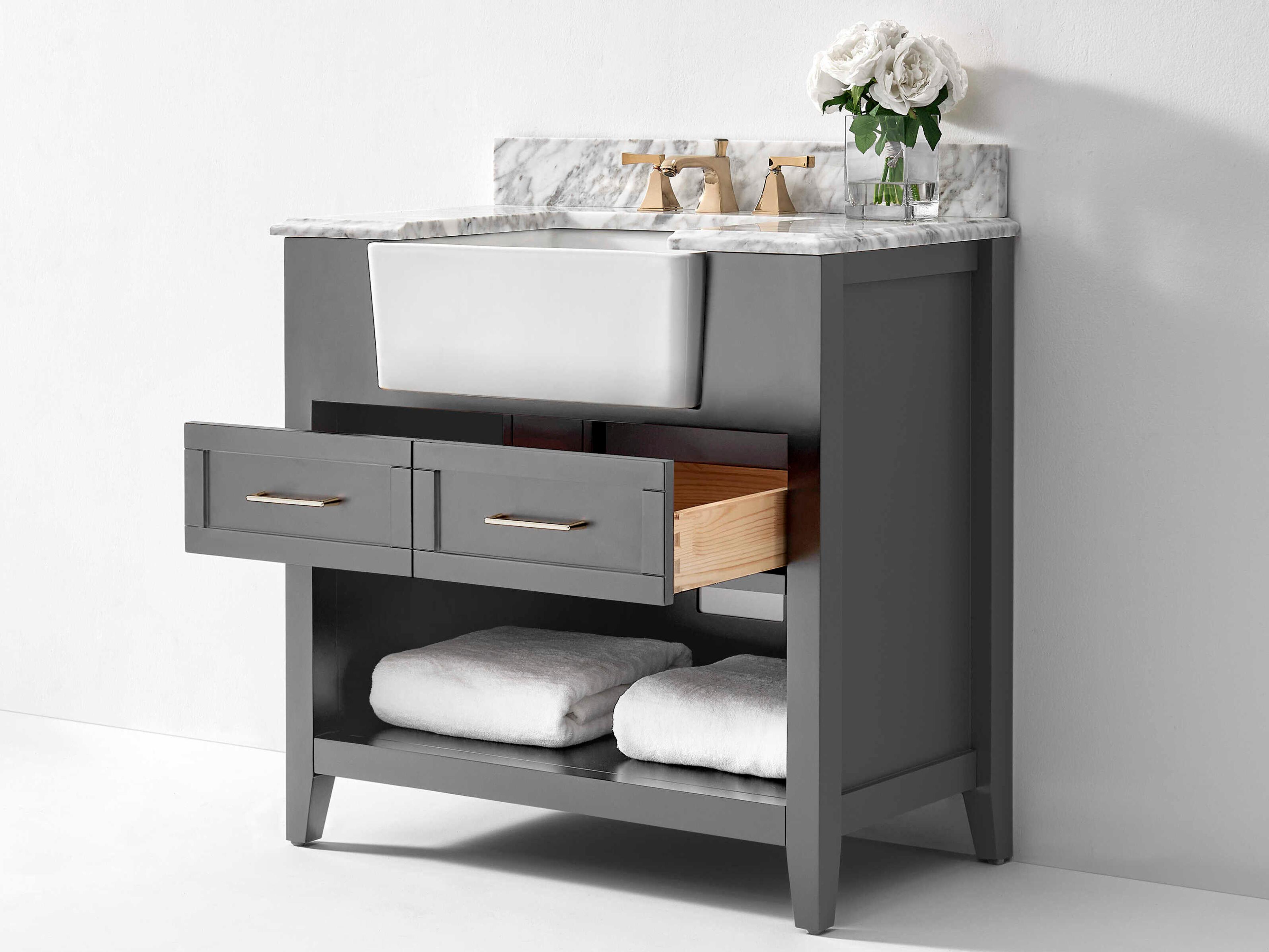 Ancerre Designs Hayley Sea Cloud Gray 36" Vanity