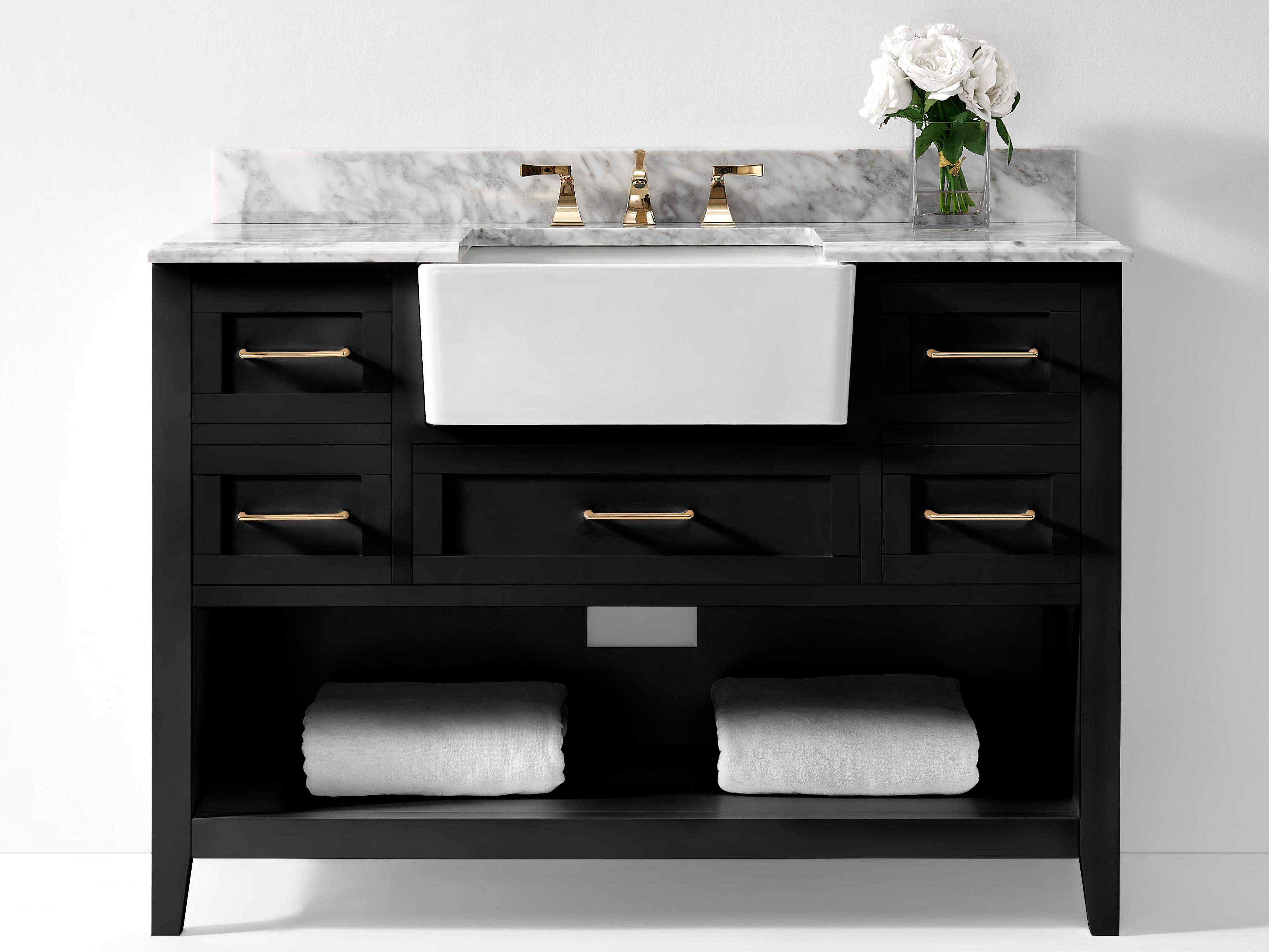 Ancerre Designs Hayley Black Onyx 48" Vanity