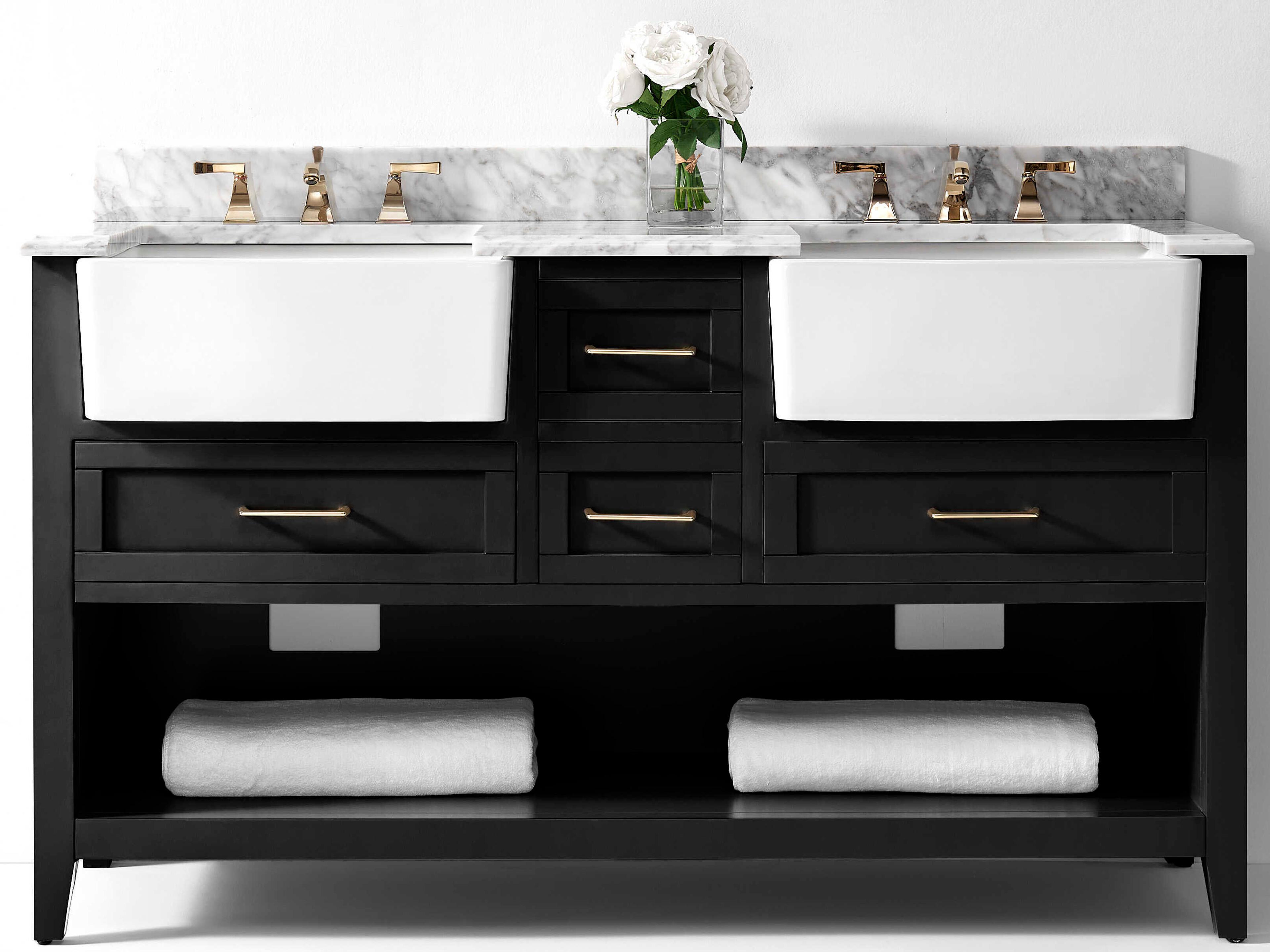 Ancerre Designs Hayley Black Onyx 60" Vanity