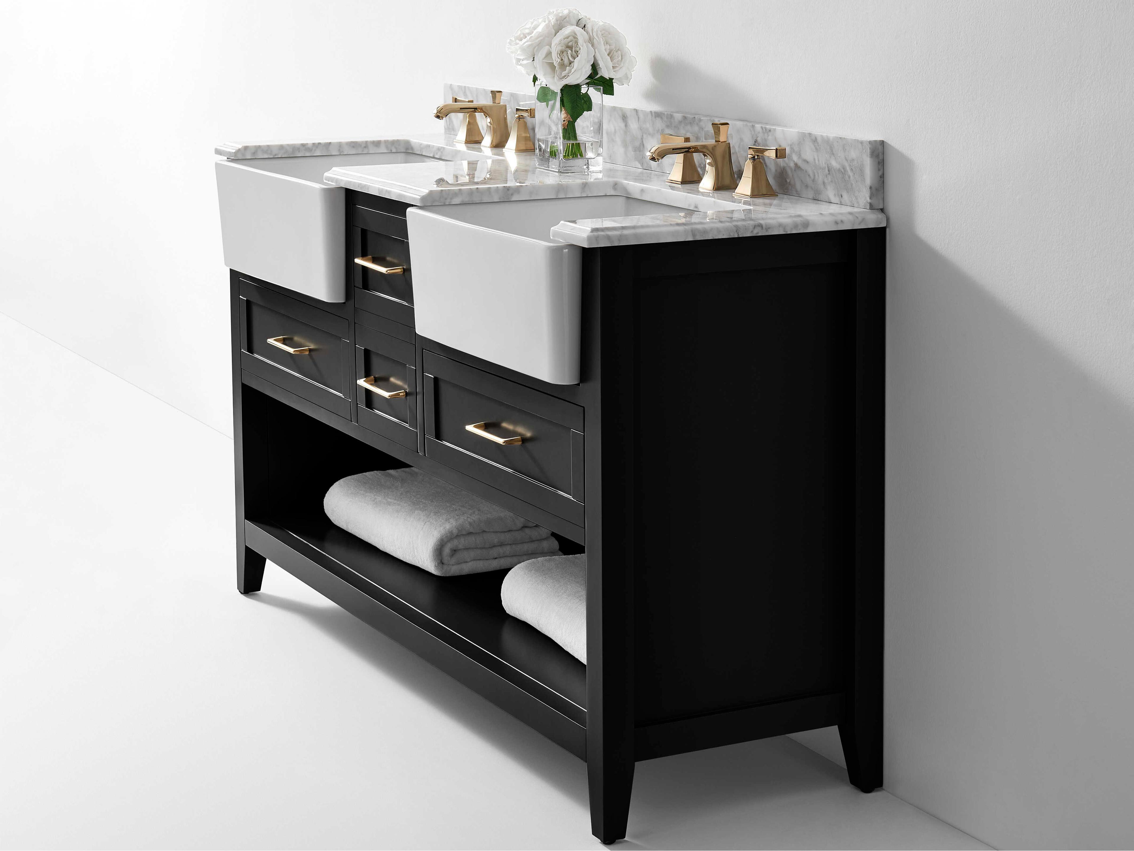 Ancerre Designs Hayley Black Onyx 60" Vanity