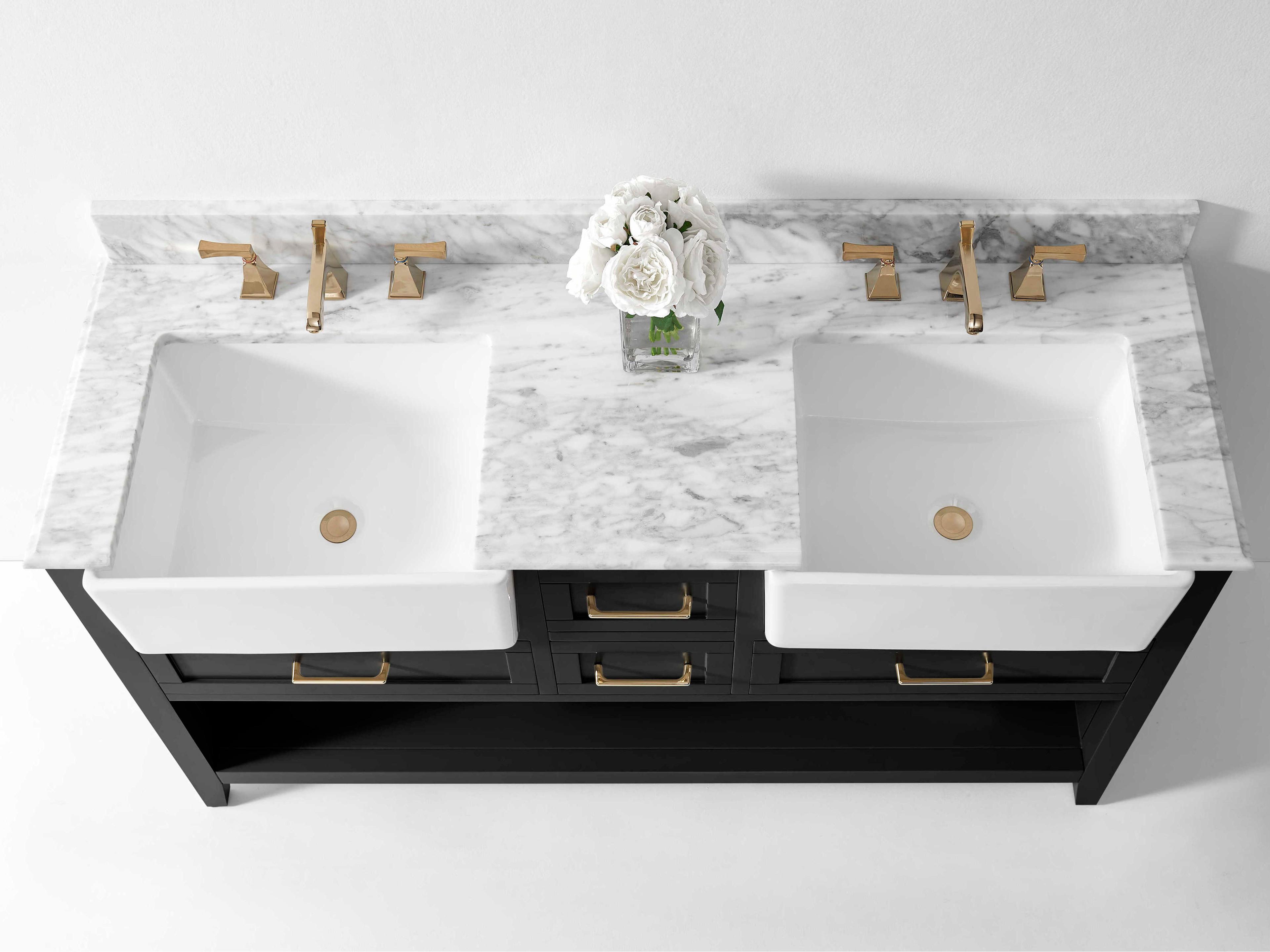 Ancerre Designs Hayley Black Onyx 60" Vanity