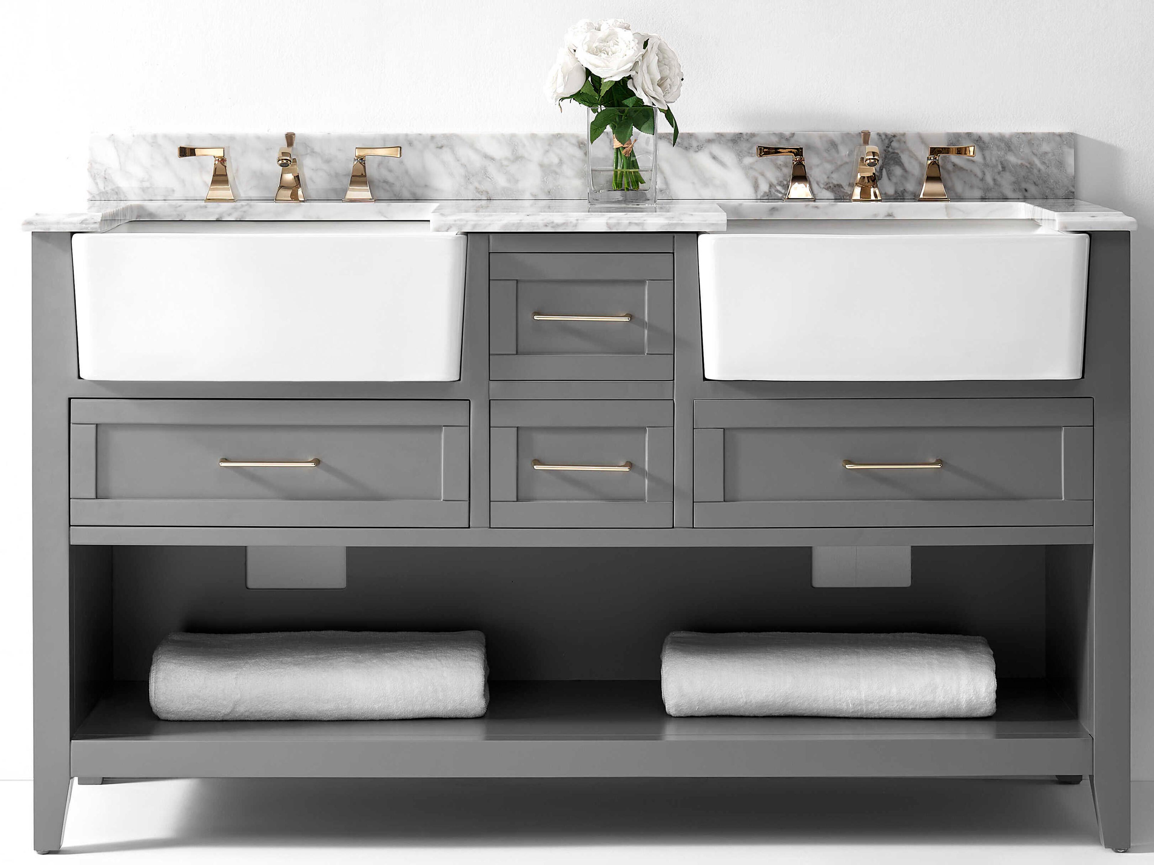 Ancerre Designs Hayley Sea Cloud Gray 60" Vanity