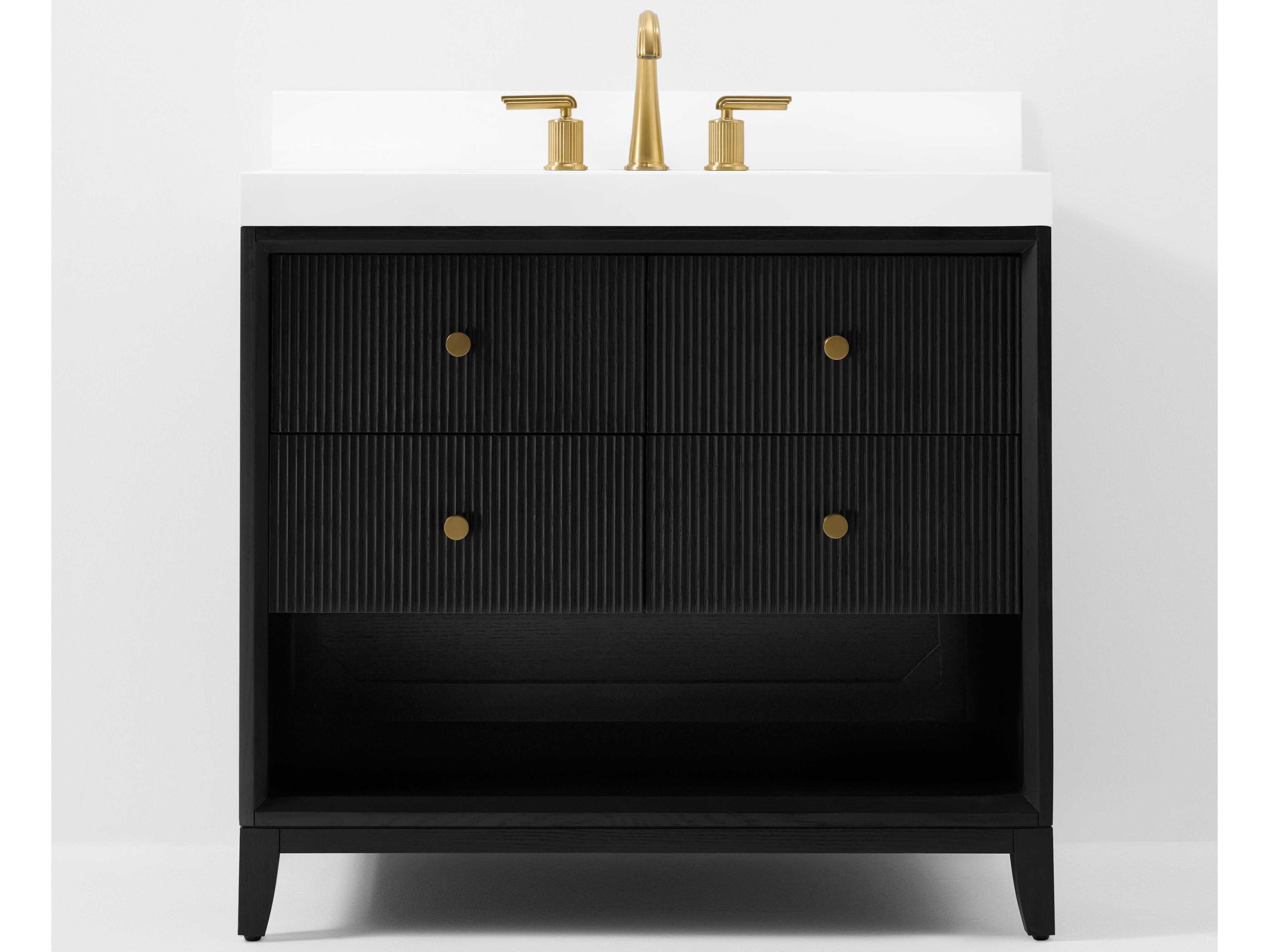Bathroom Vanity Momo 36 Inch Black Oak