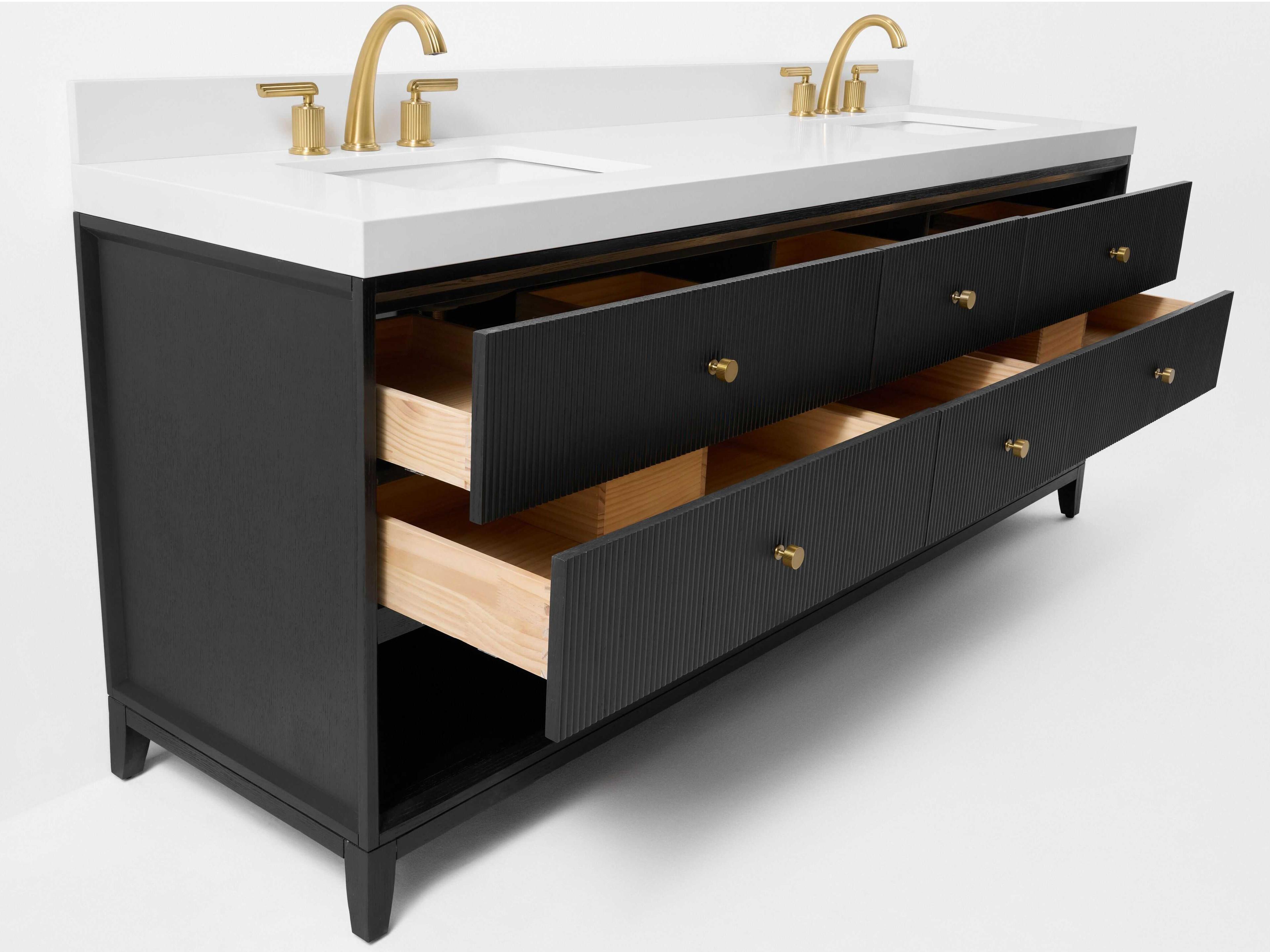 Ancerre Designs Momo Black Oak 84" Vanity