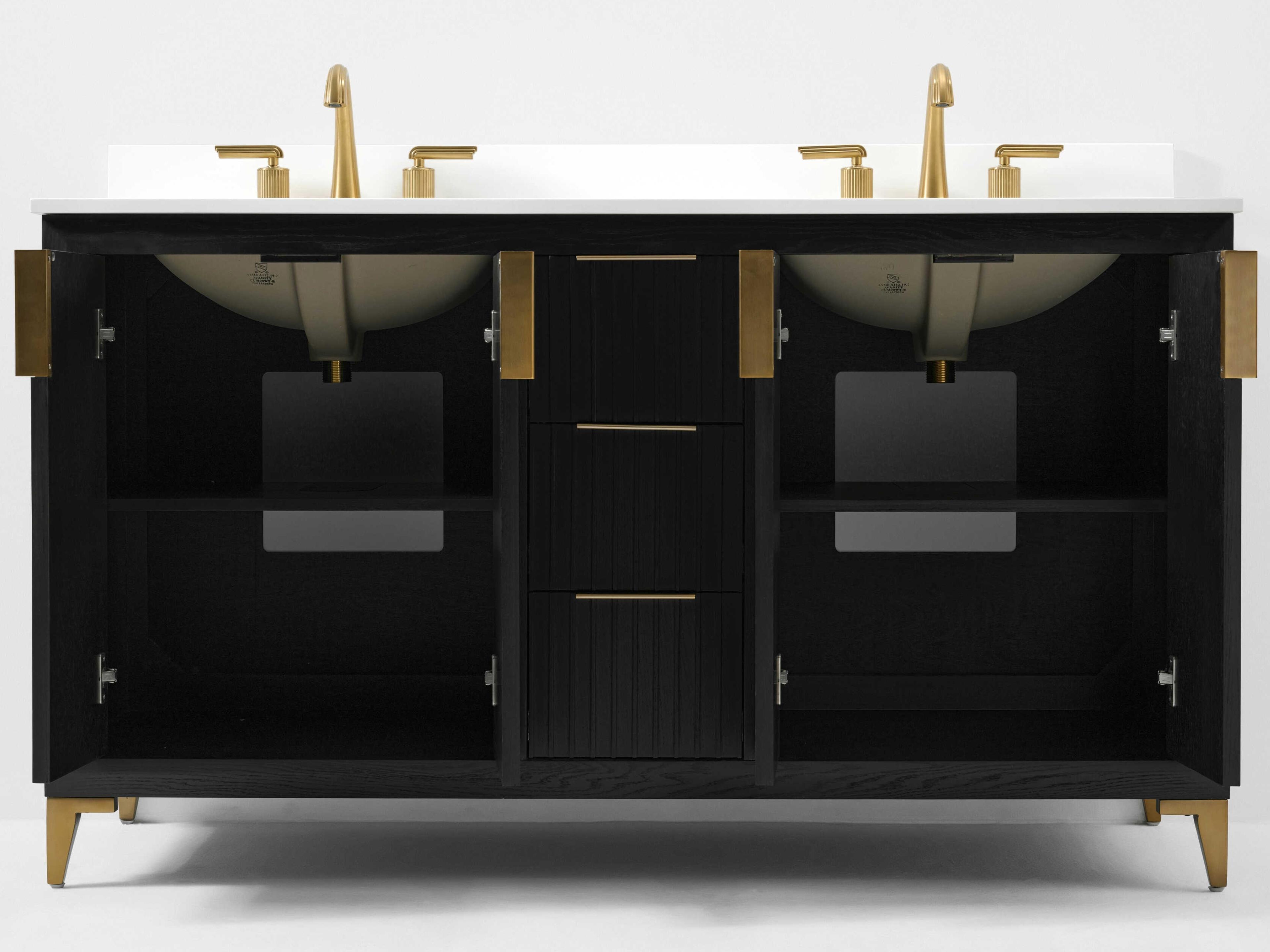 Ancerre Designs Turlington Black Oak 60" Vanity