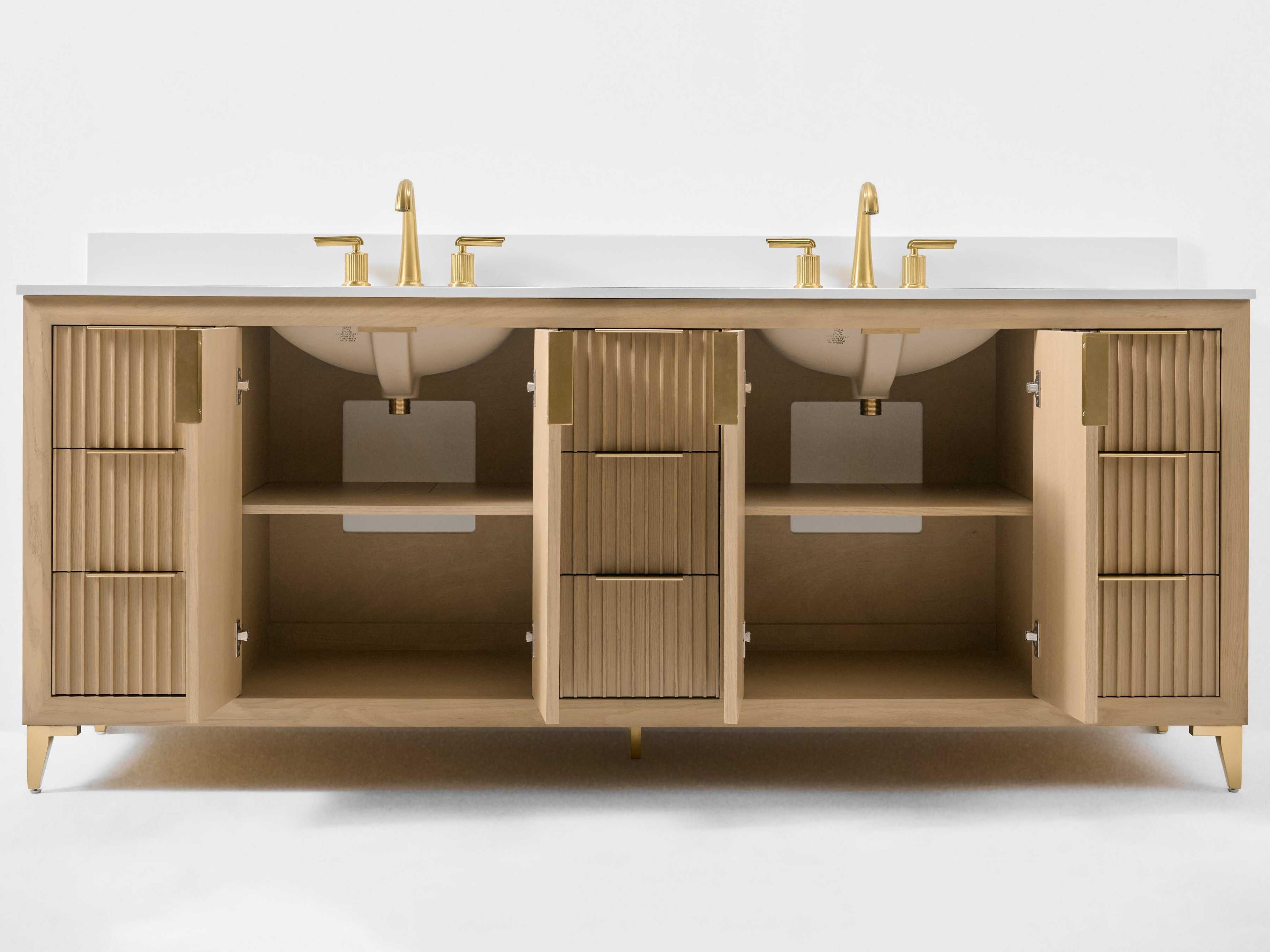 Ancerre Designs Turlington Oak 84" Vanity