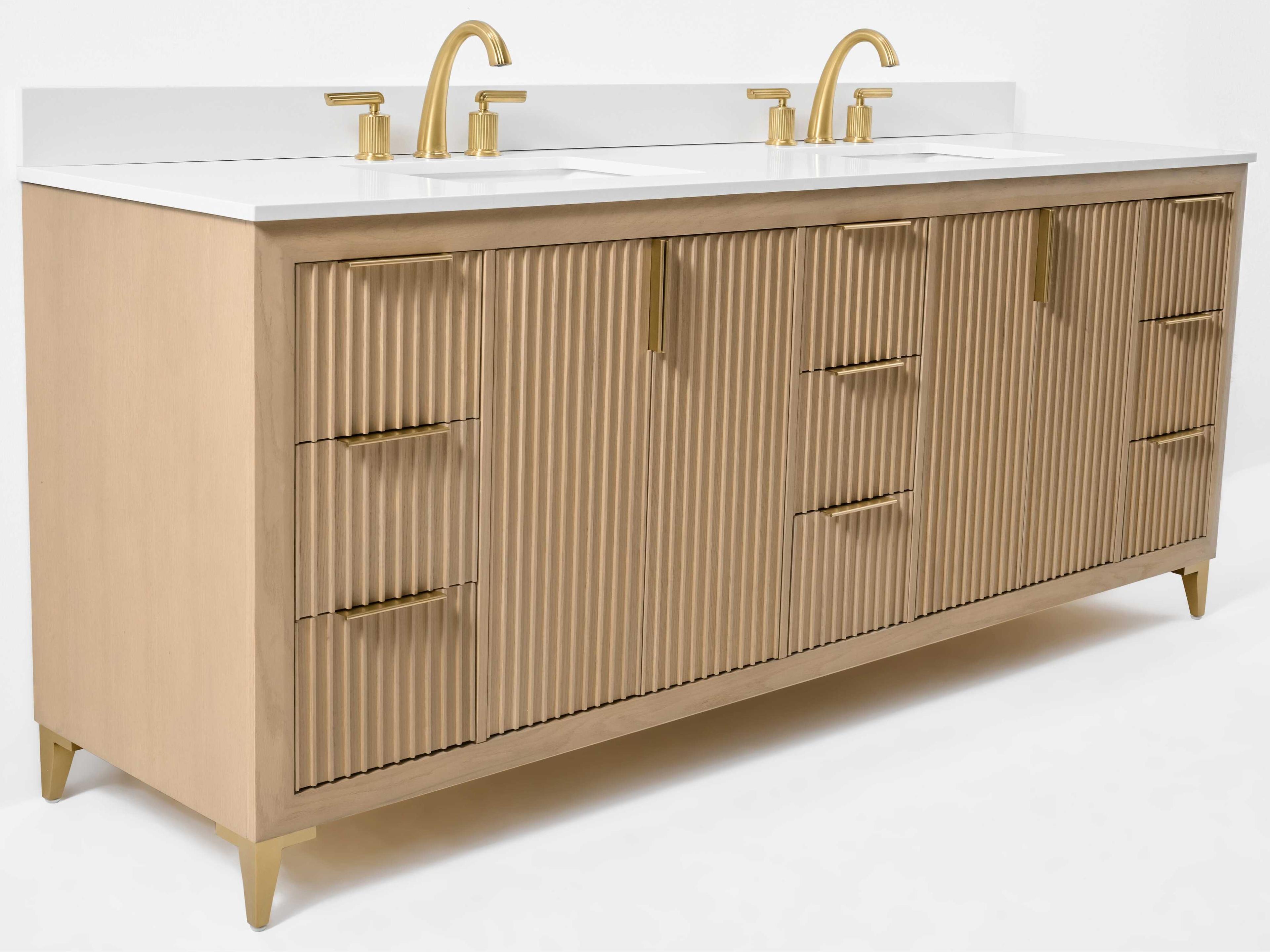 Ancerre Designs Turlington Oak 84" Vanity