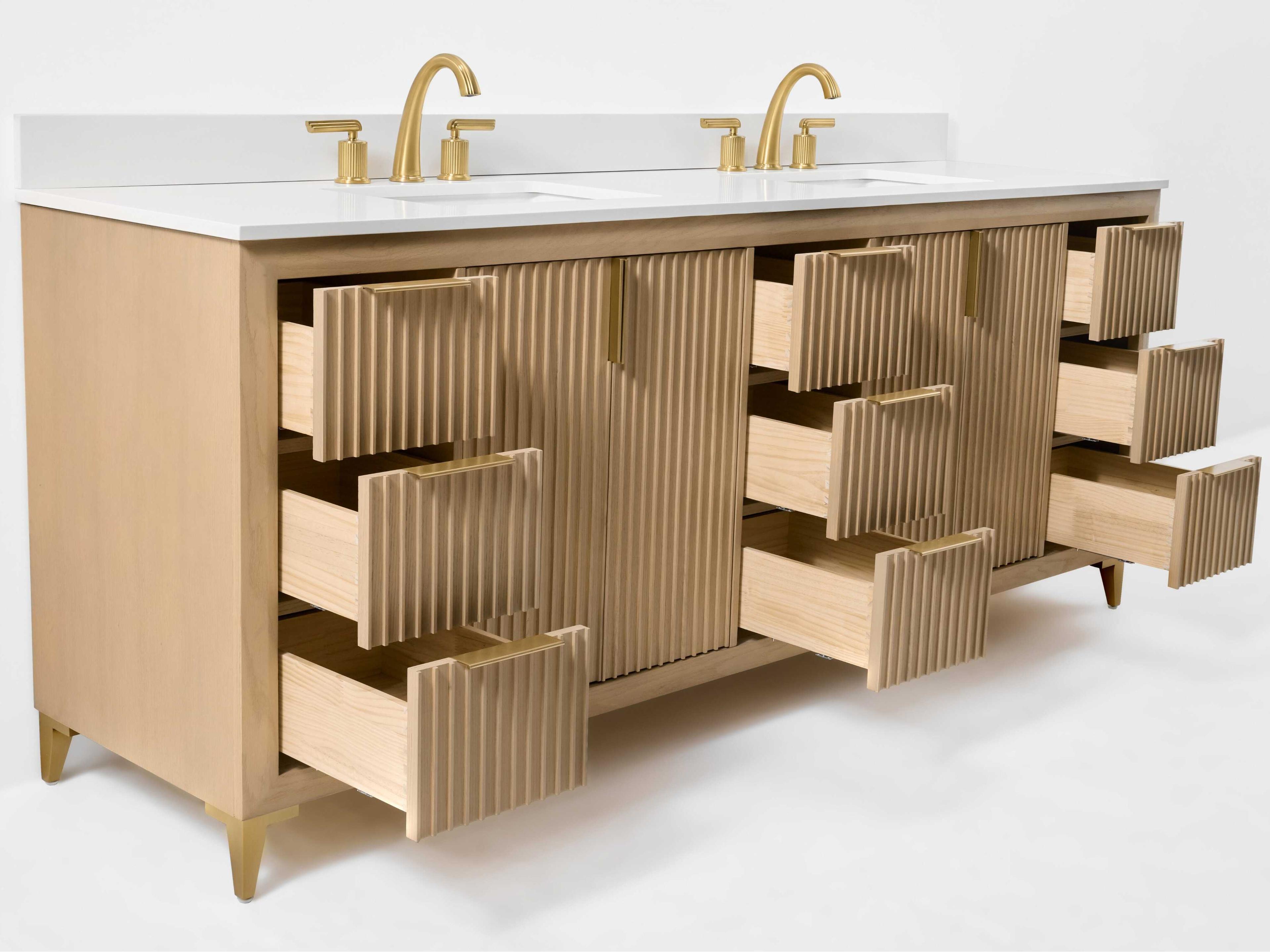 Ancerre Designs Turlington Oak 84" Vanity