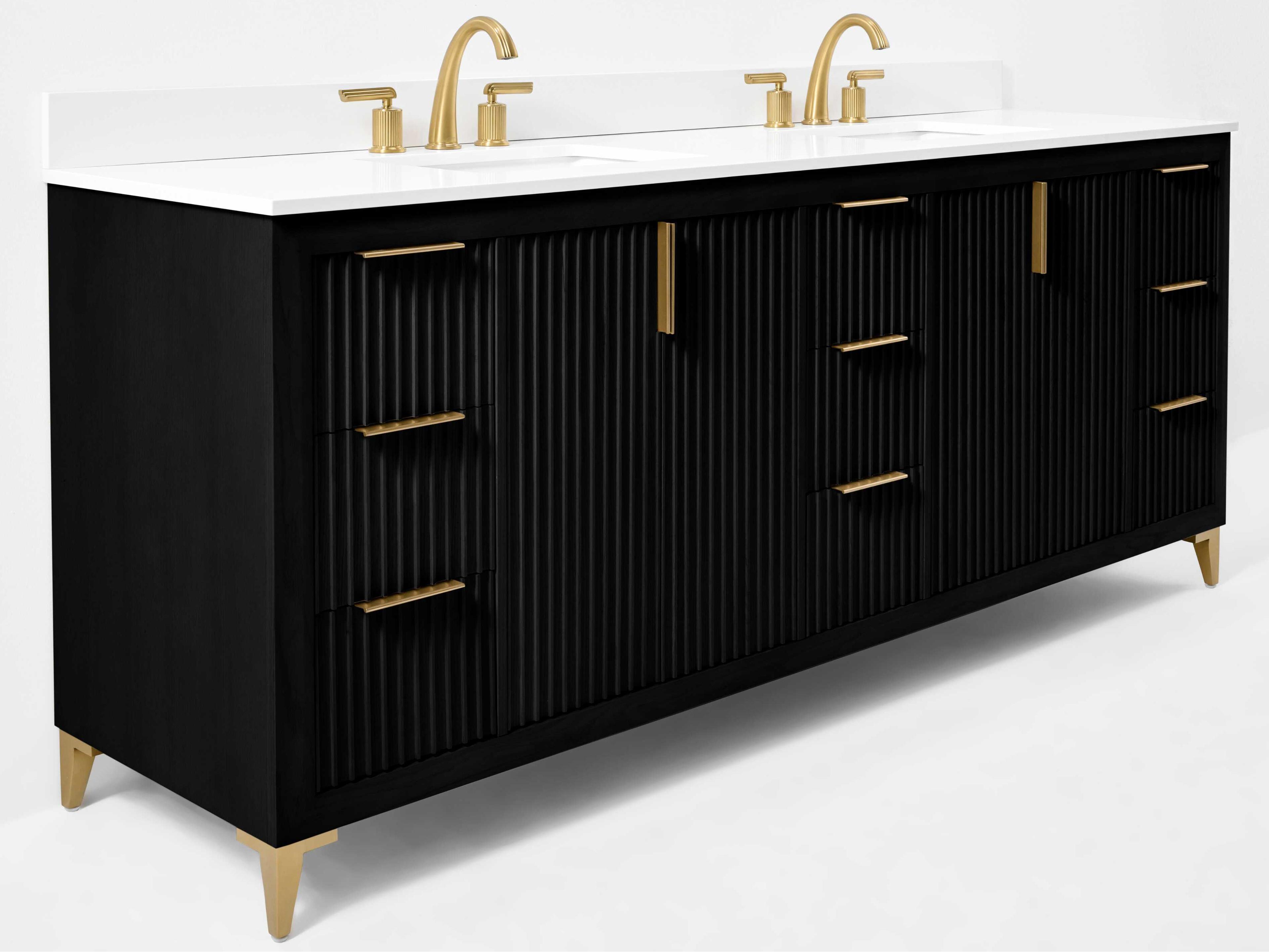 Ancerre Designs Turlington Black Oak 84" Vanity
