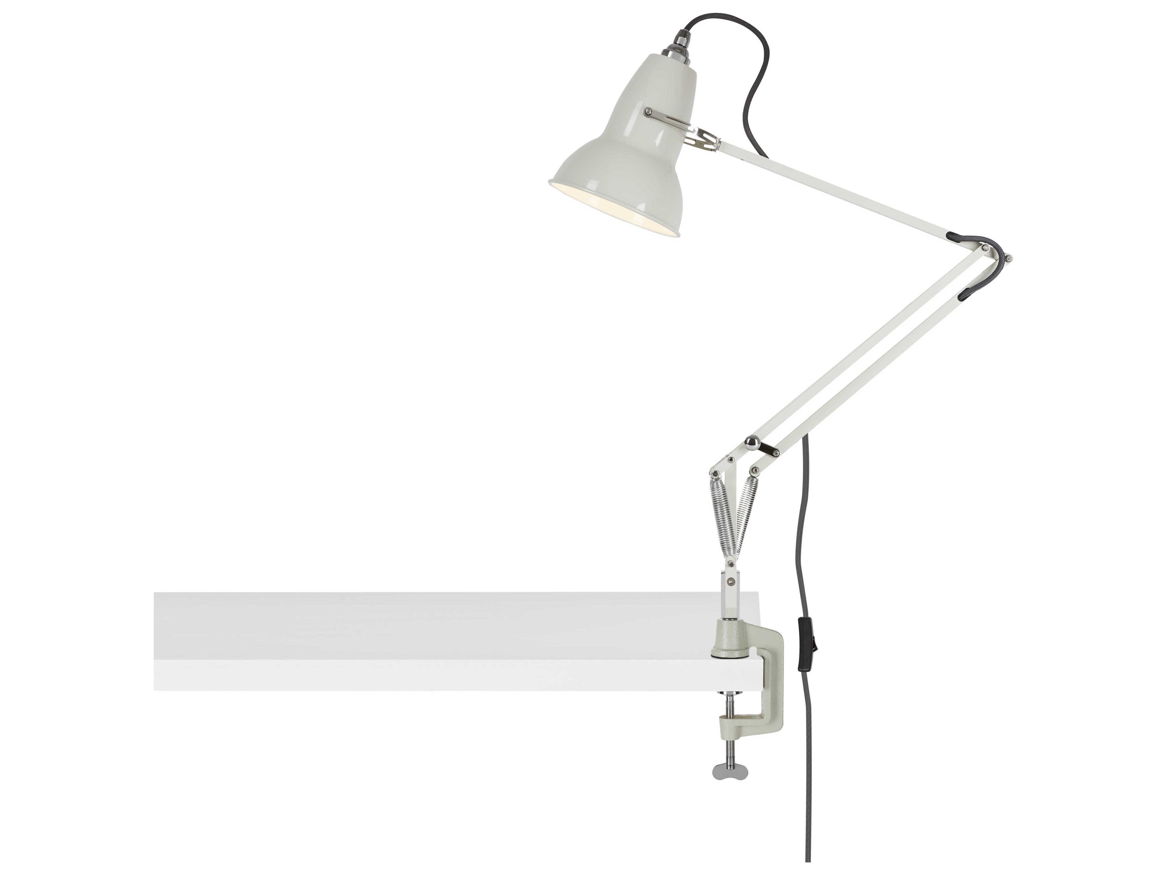 Anglepoise Original-1227 Linen White Desk Lamp with Clamp