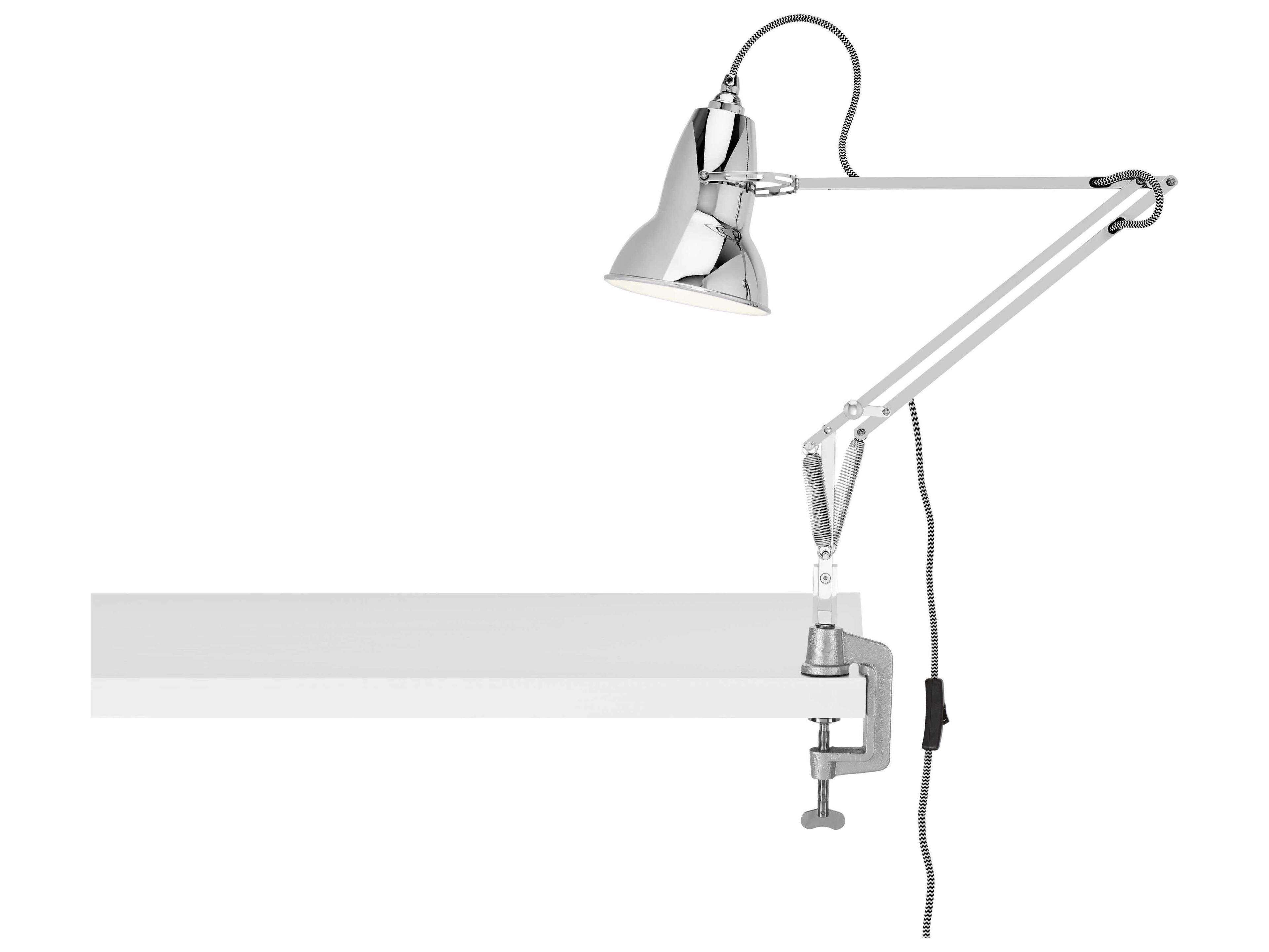 Anglepoise Original-1227 Bright Chrome Desk Lamp with Clamp