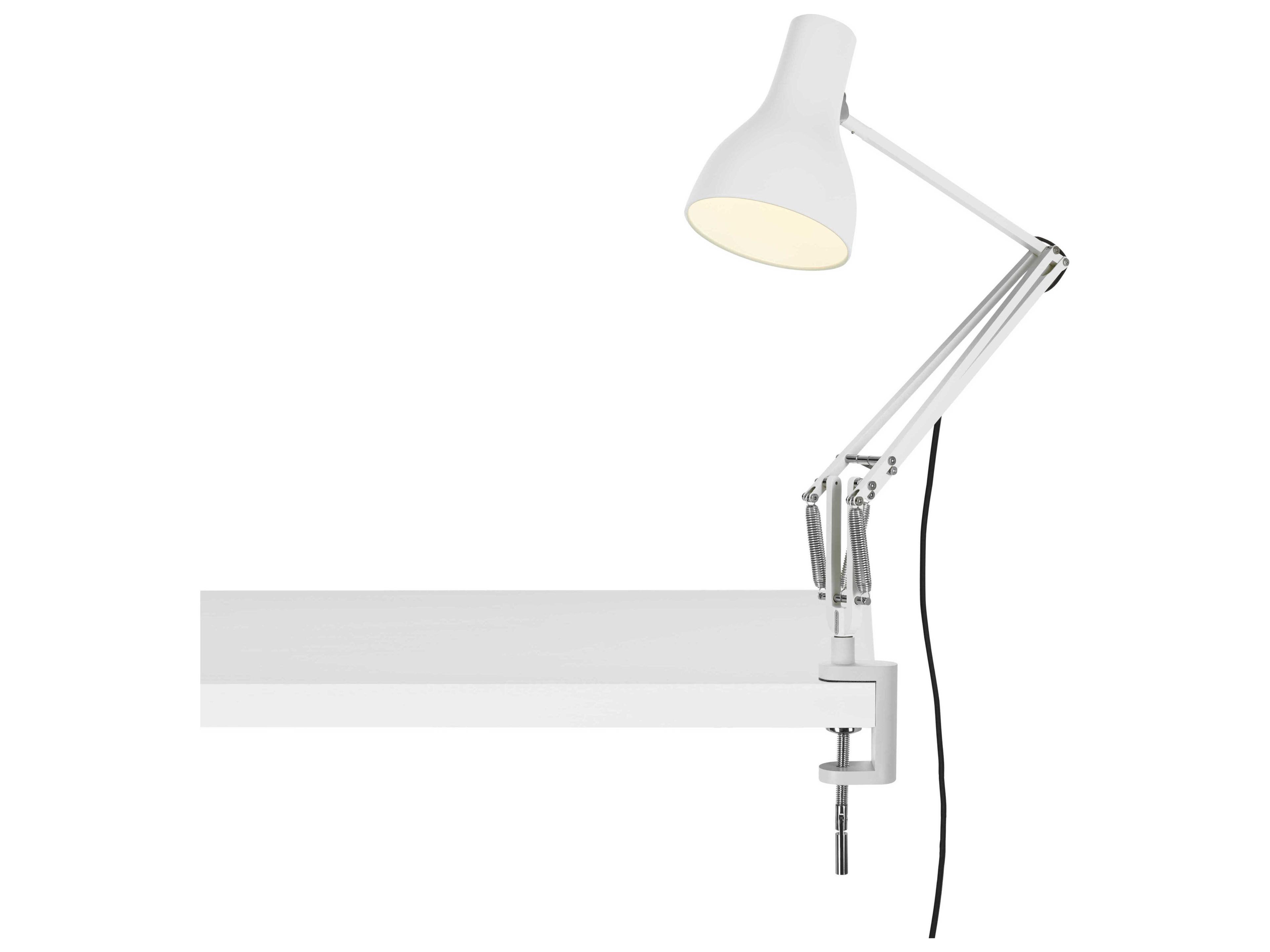 Anglepoise Type-75 Alpine White Desk Lamp with Clamp