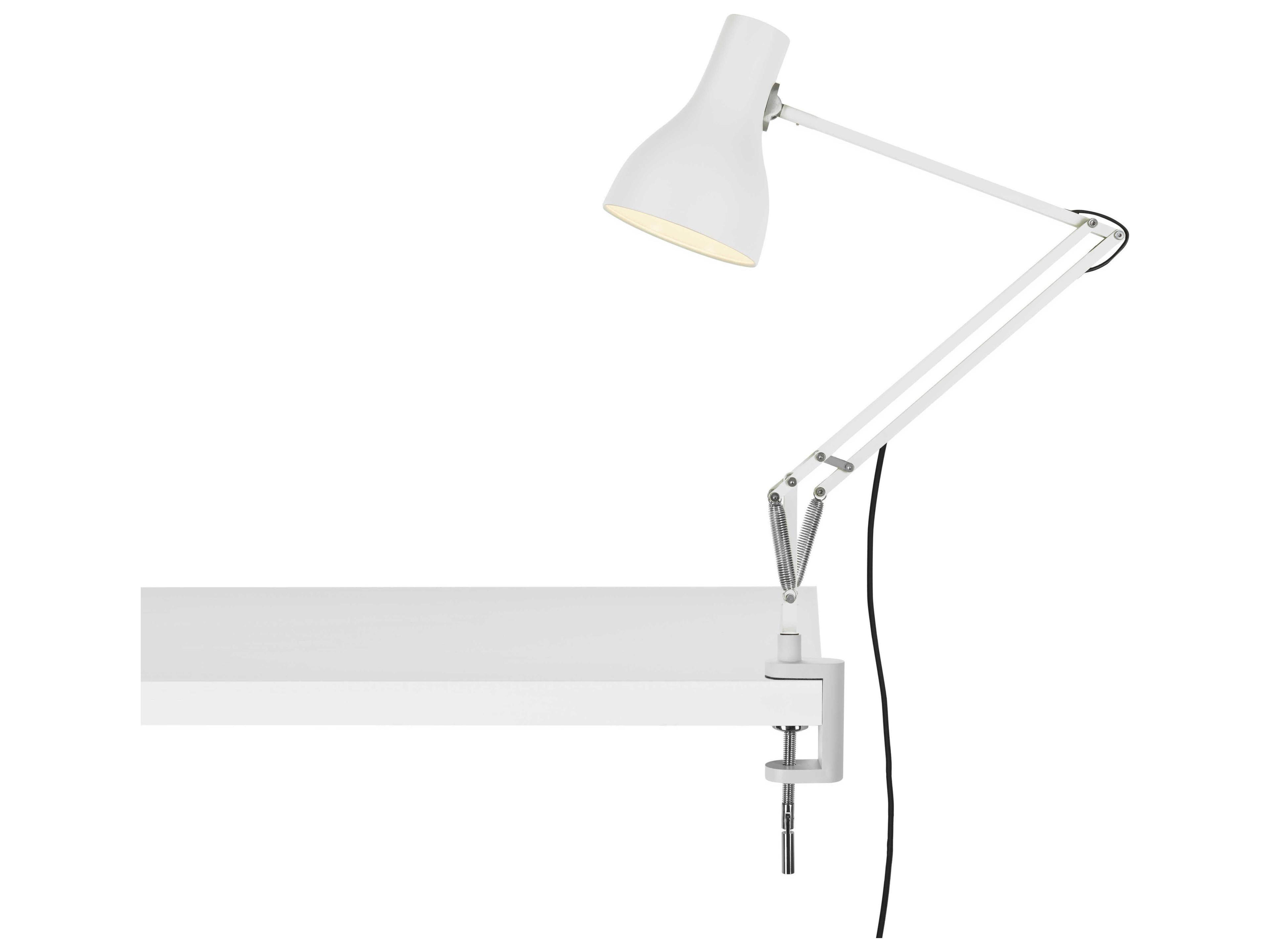 Anglepoise Type-75 Alpine White Desk Lamp with Clamp