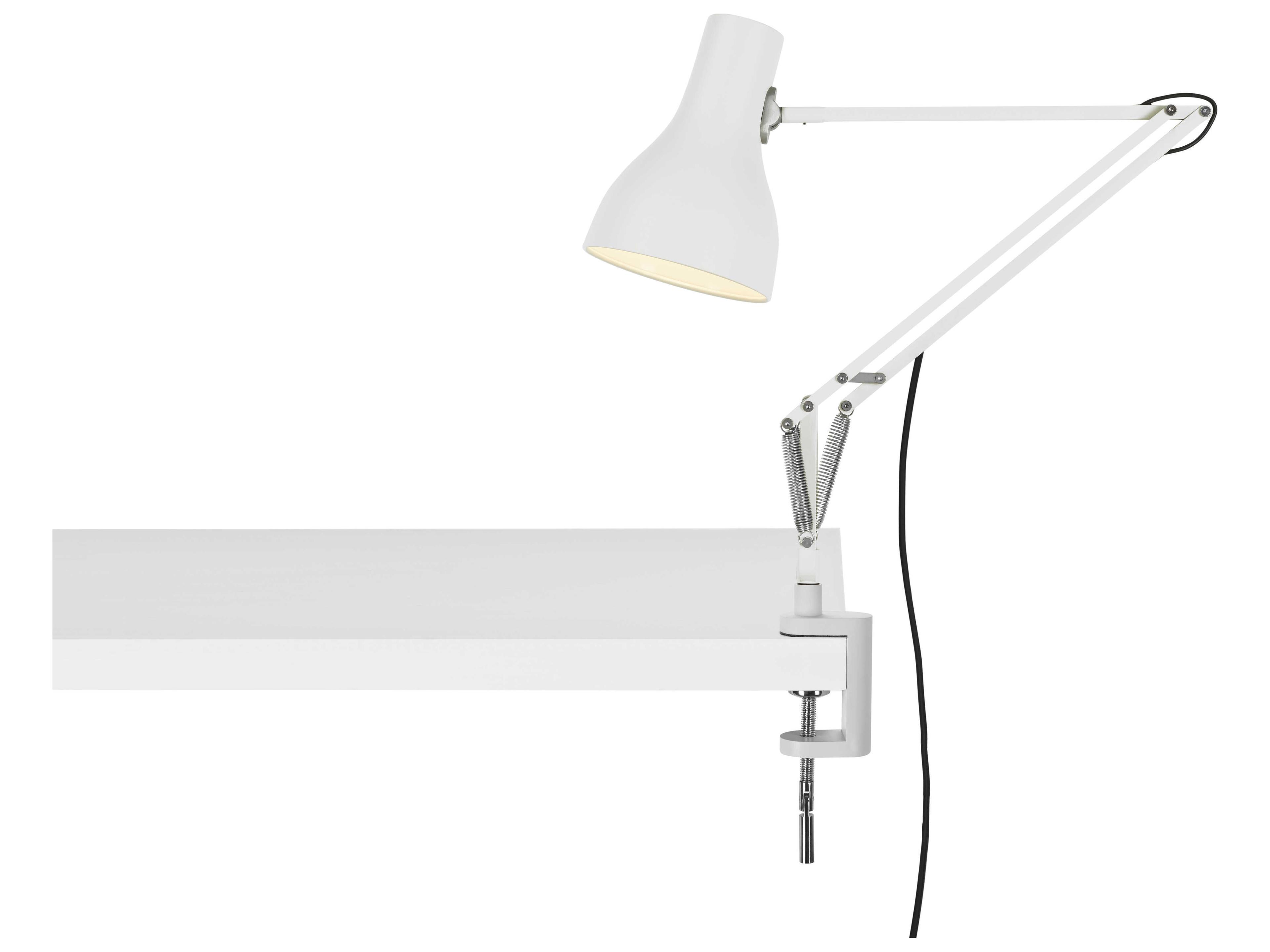 Anglepoise Type-75 Alpine White Desk Lamp with Clamp