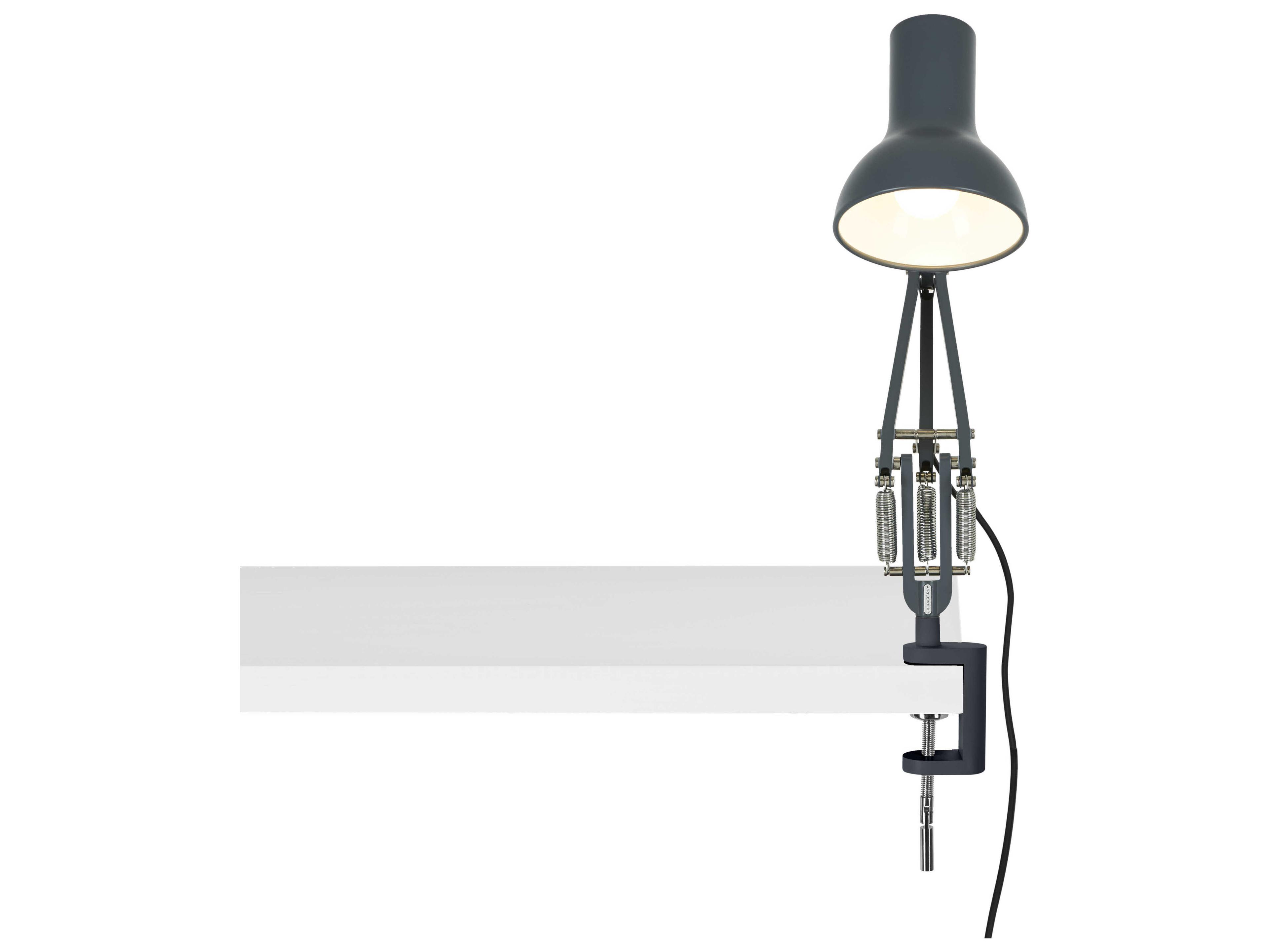 Anglepoise Type-75 Mini Slate Grey Desk Lamp with Clamp