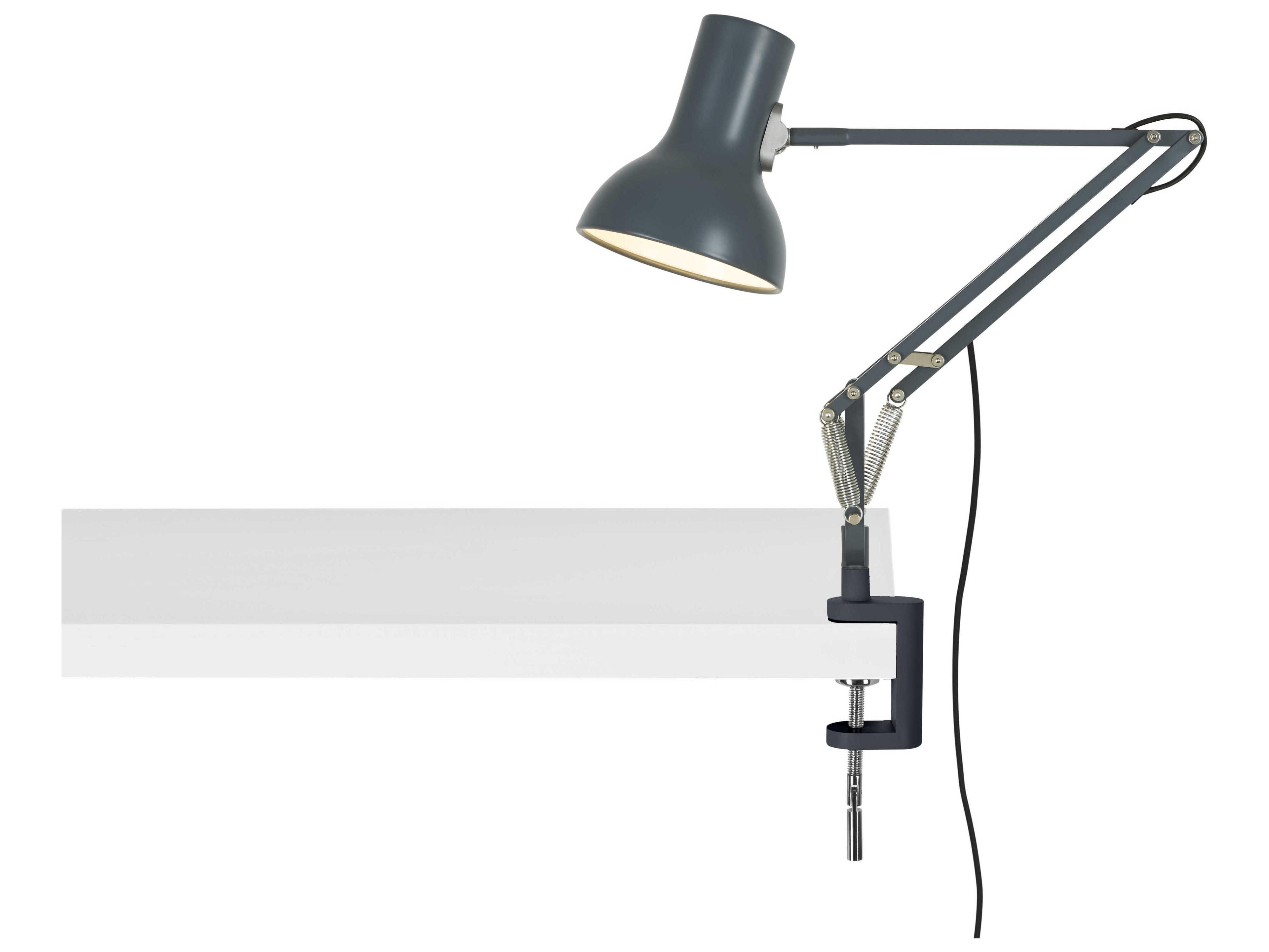 Anglepoise Type-75 Mini Slate Grey Desk Lamp with Clamp
