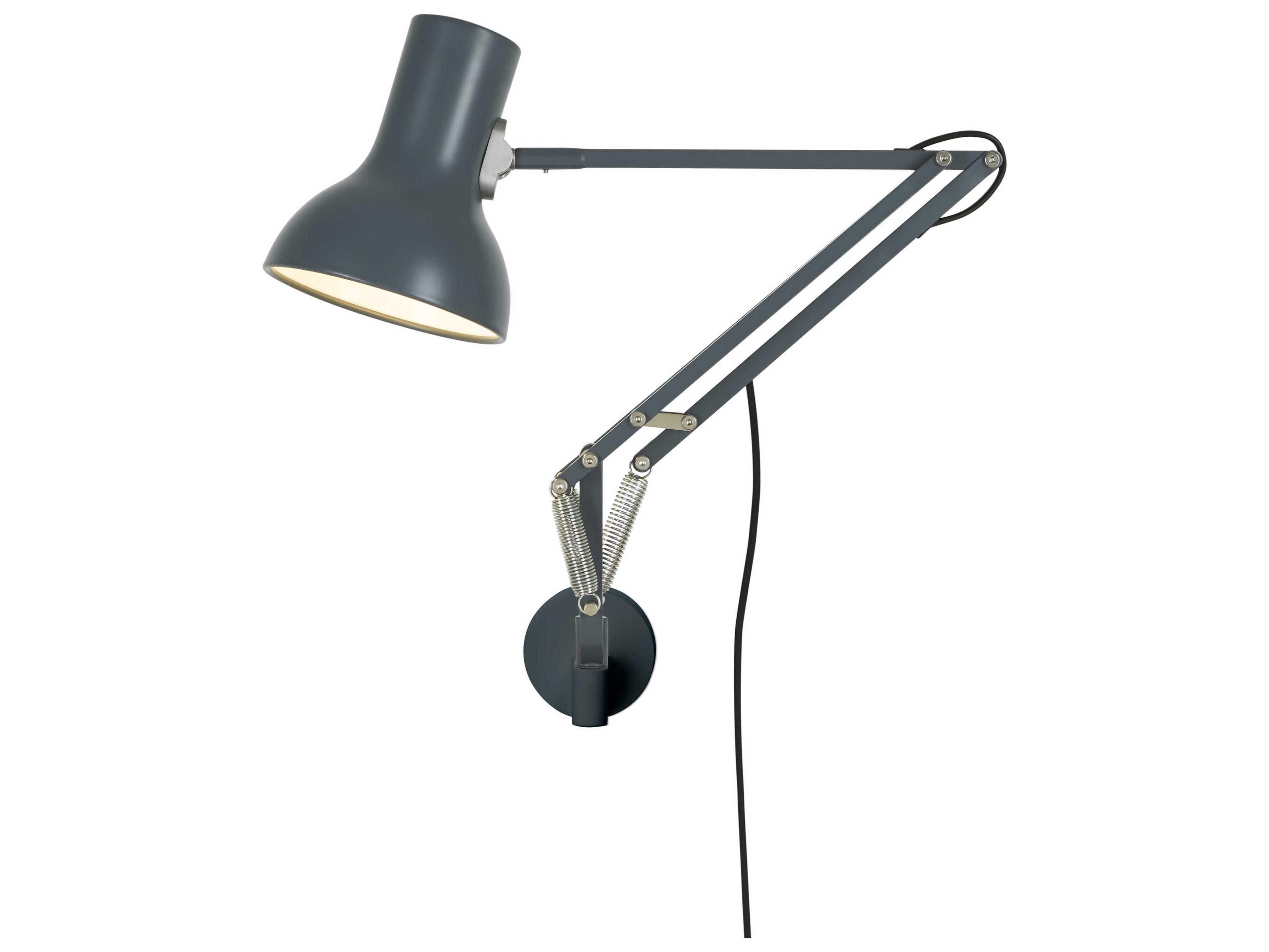 Anglepoise Type-75 Mini 1-Light Slate Grey Swing Wall Sconce