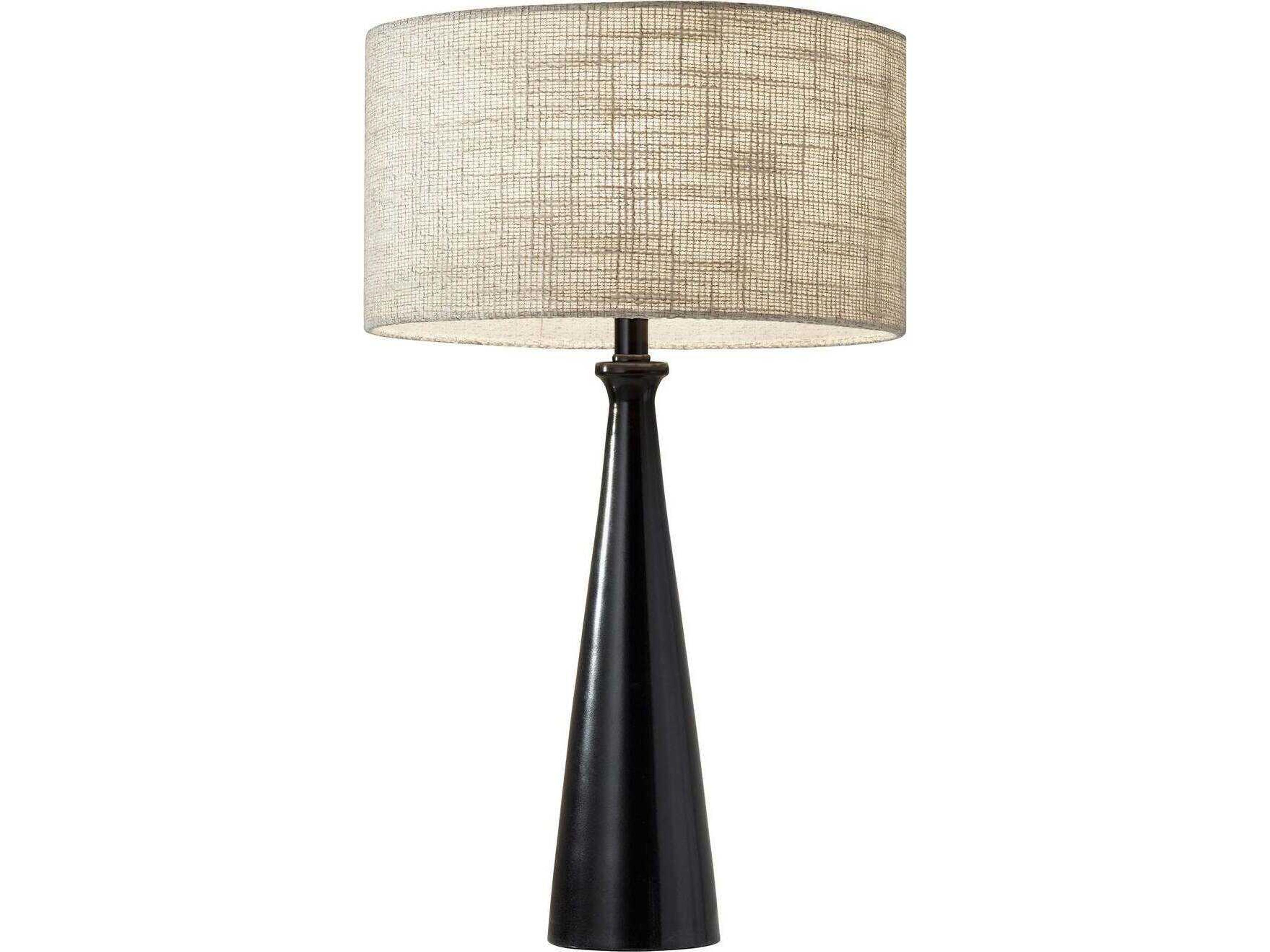 Linda Table Lamp Black Tapered Base