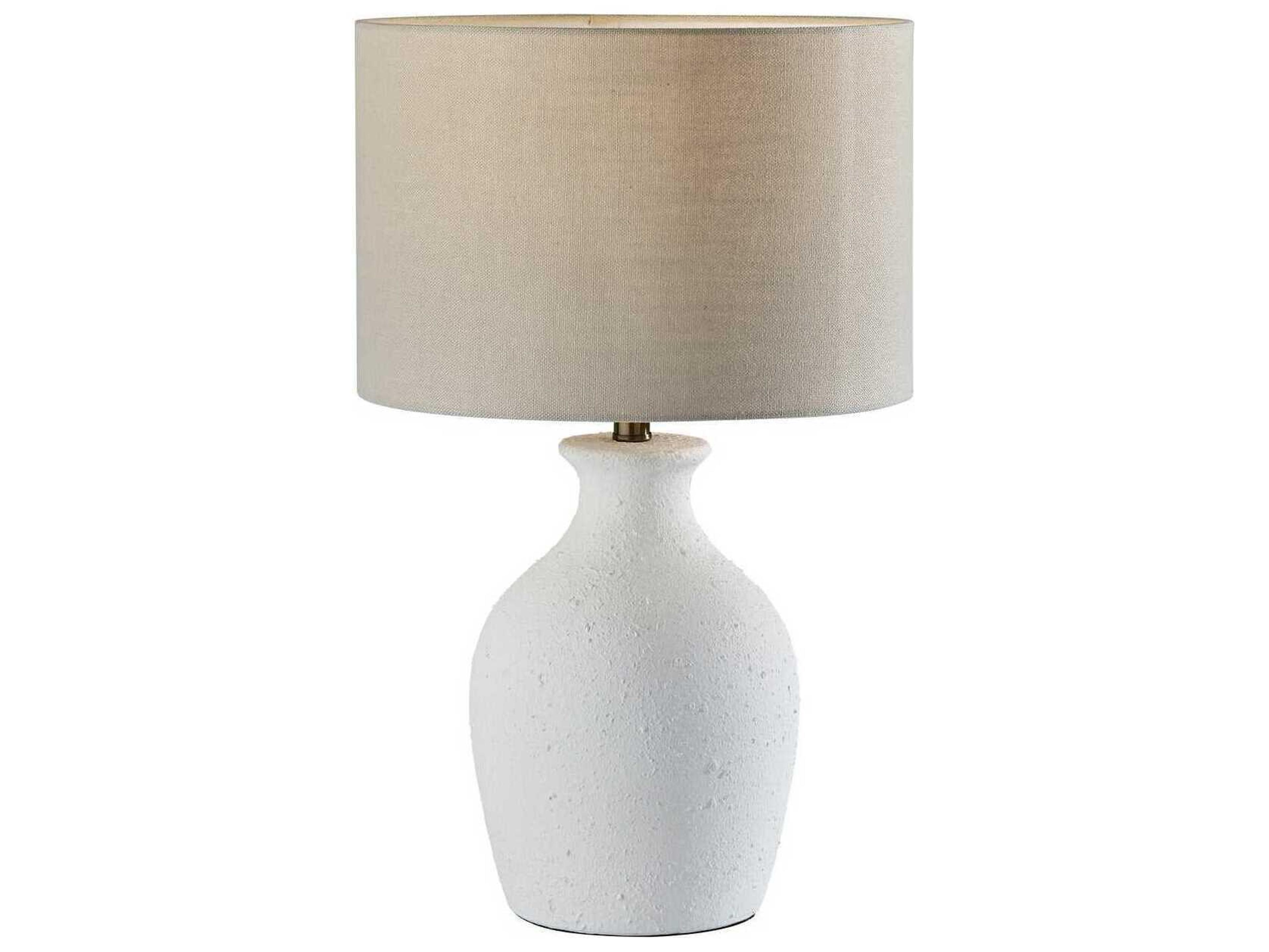 Margot Table Lamp White Textured Ceramic
