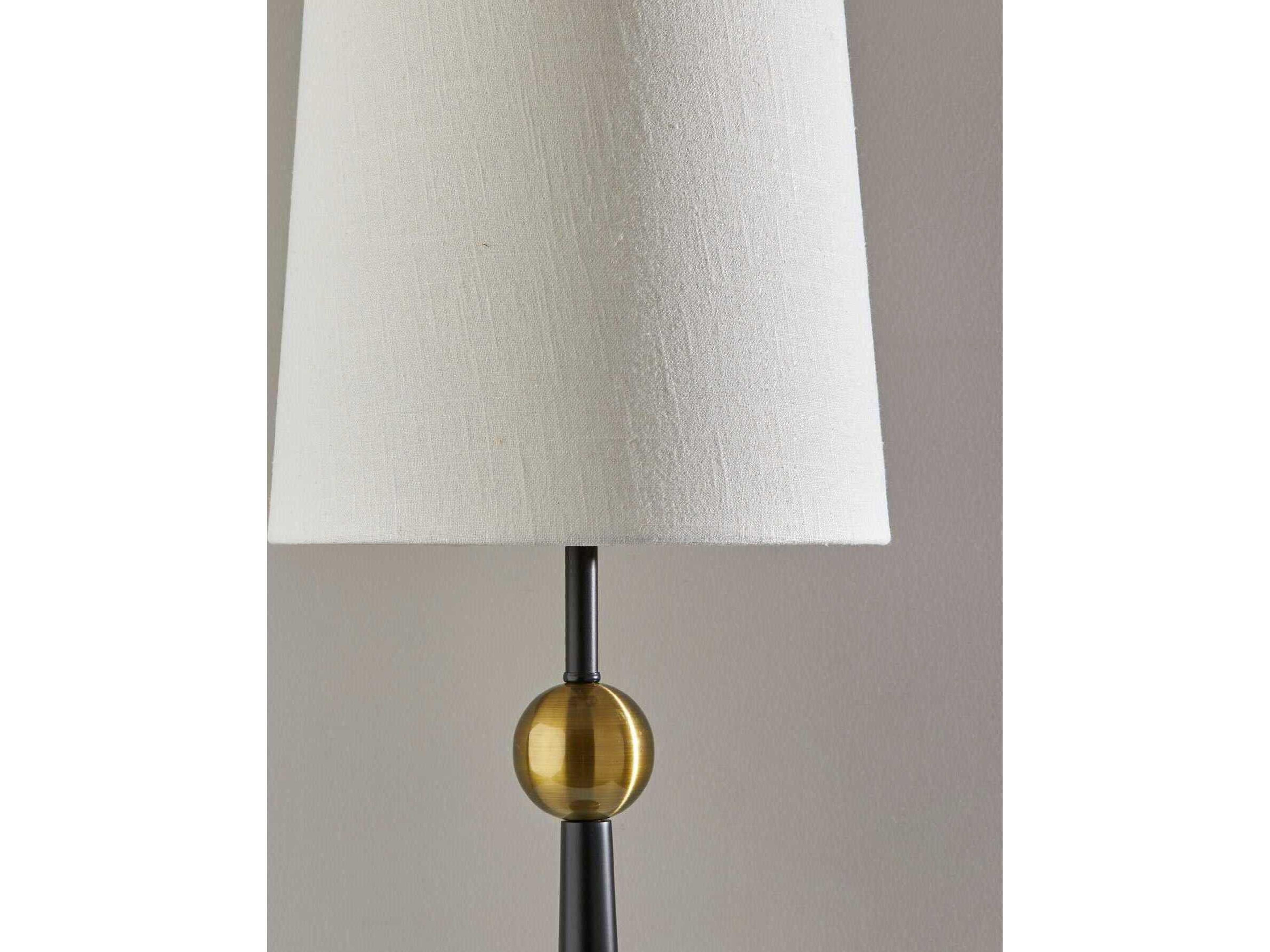 Adesso Francis Black Antique Brass Buffet Lamp